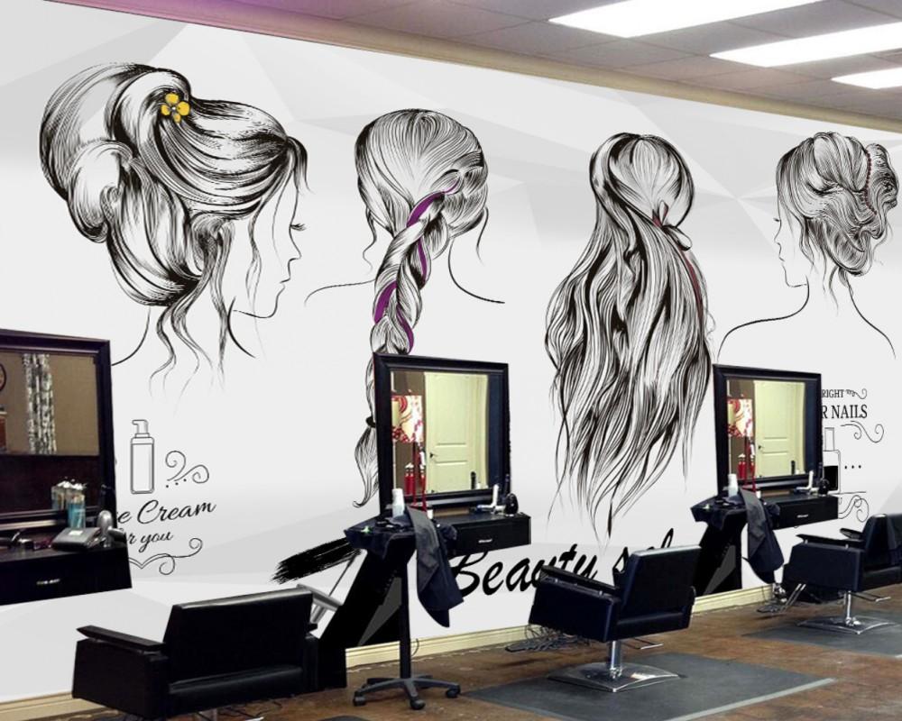 1000x800 salon wallpaper, hair, wallpaper, mural, room, art
