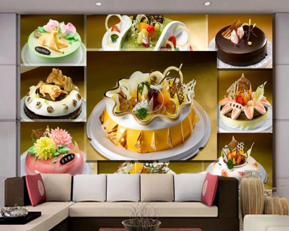 1000x800 Free Shipping 3D Photo Mural Kitchen Custom Restaurant Cake Shop Mural Colorful Cake Wallpaper Bakery Decoration Background Wall. Wallpaper