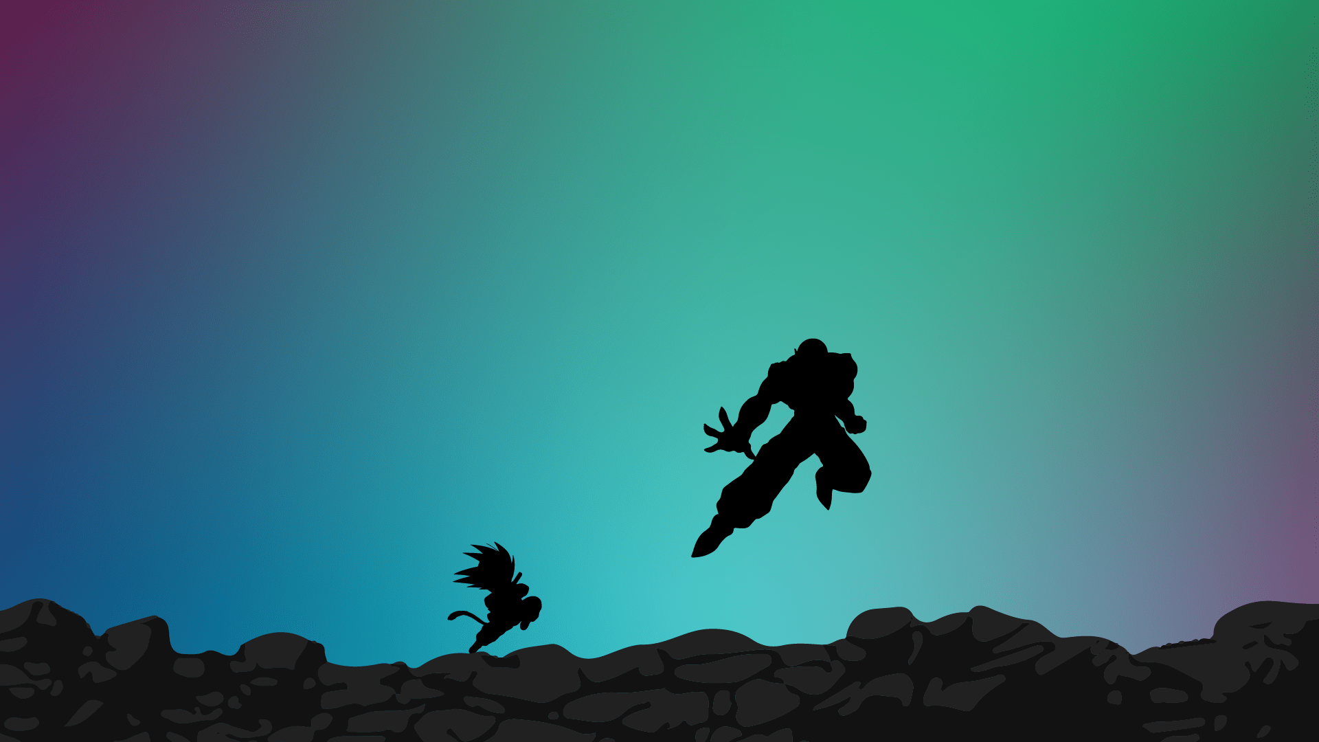 1920x1080 Kid Goku vs. Piccolo Desktop Wallpaper