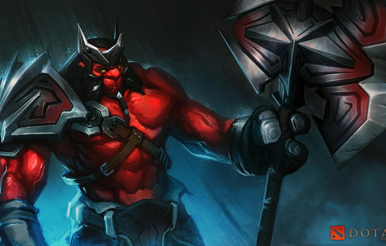 1332x850 Wallpaper art, axe, Dota Axe, Mogul Khan, TeeStockwell, pauldron image for desktop, section игры