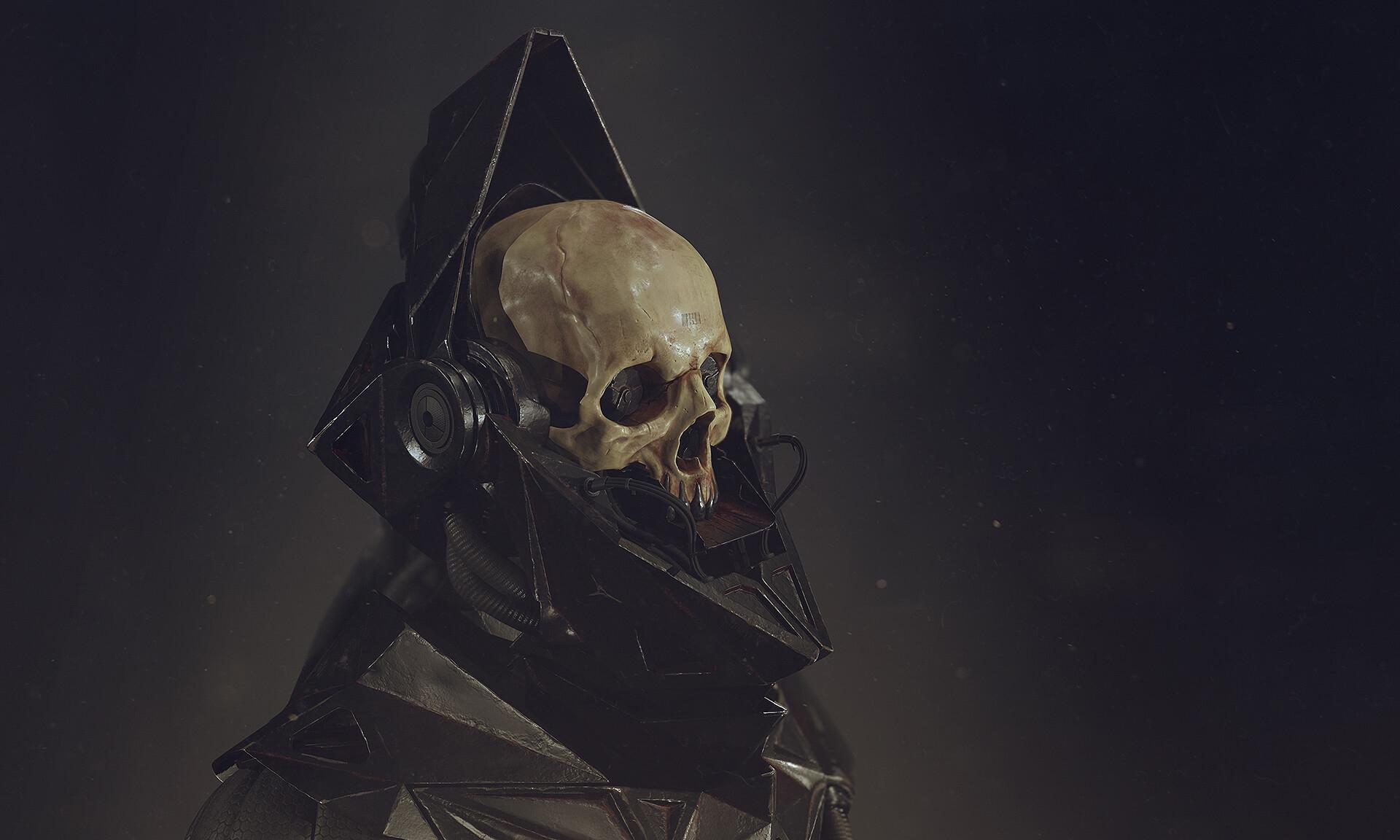 1920x1152 Cyberpunk Skull Wallpaper