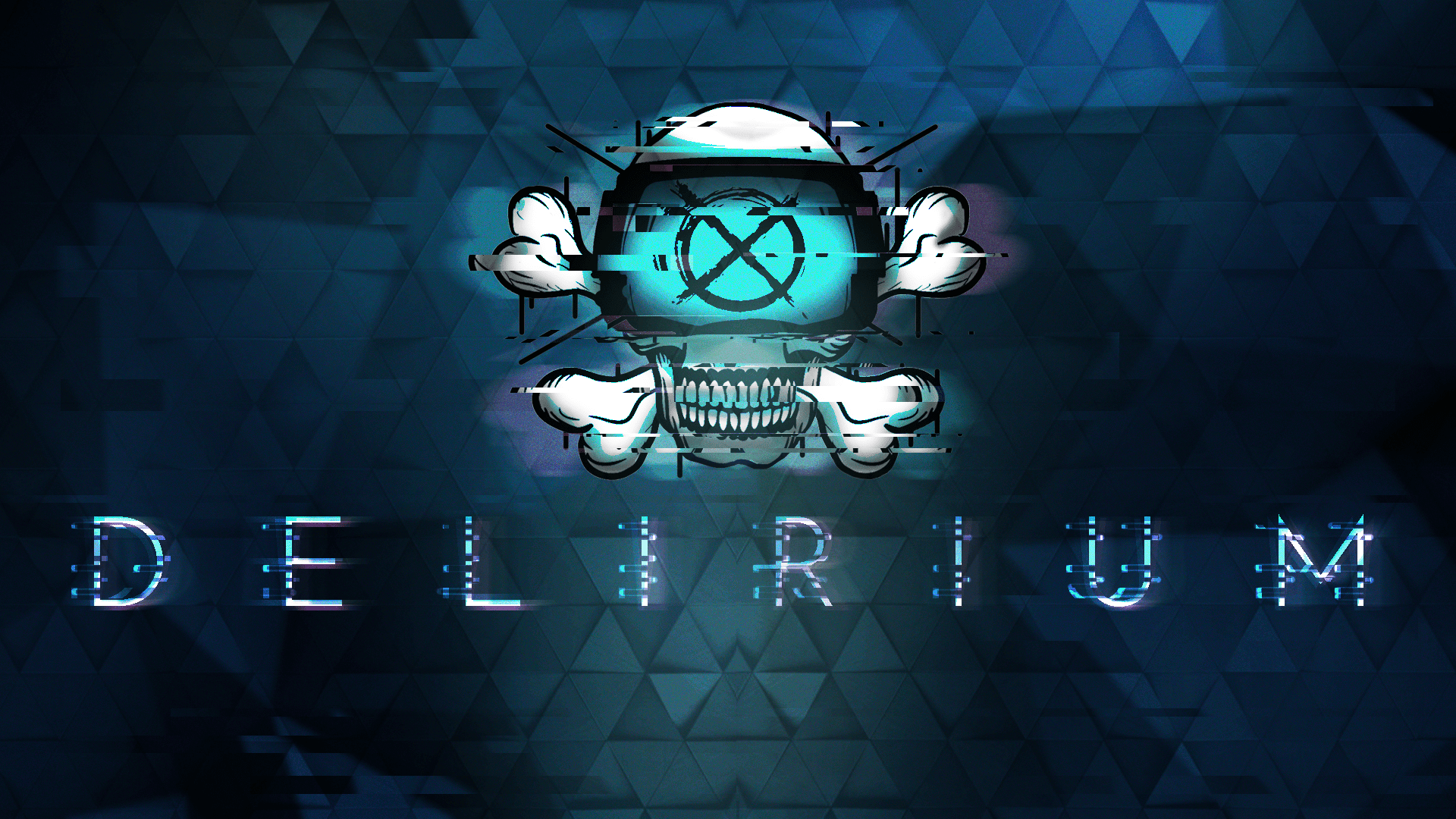 1920x1080 Wallpaper / static, glitch art, skull and bones, cyberpunk