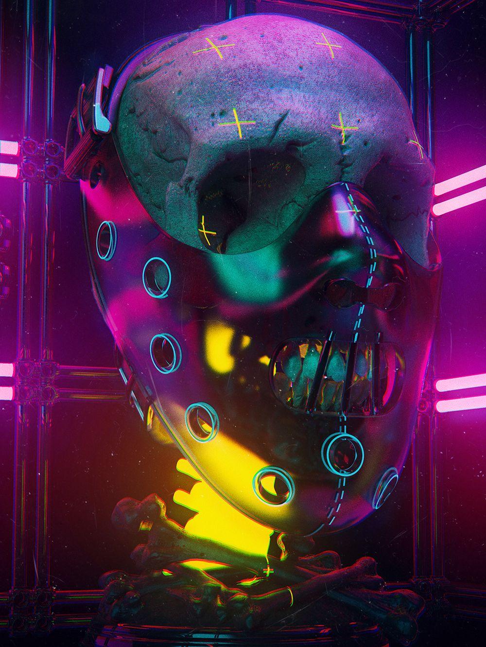1000x1331 HANNIBAL LECTER. Creepy art, Neon art, Cyberpunk art