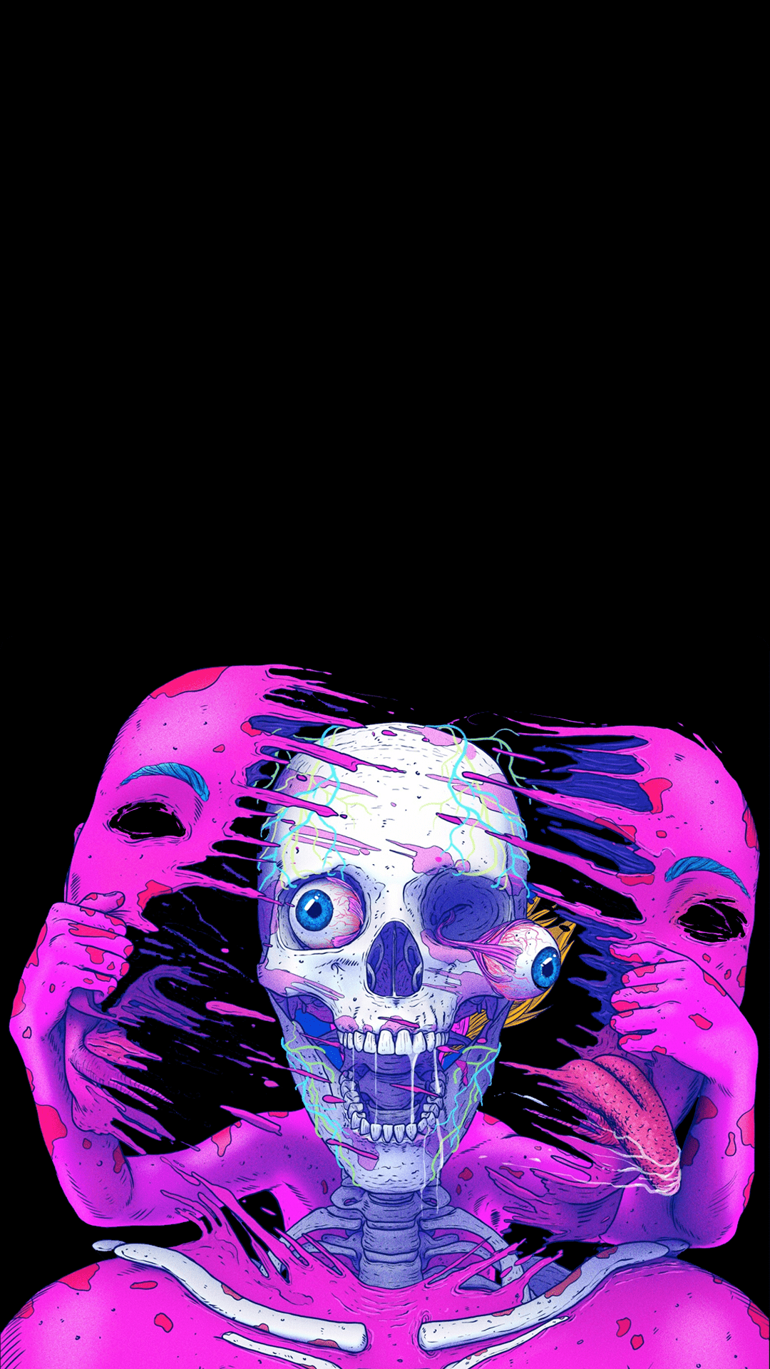 1080x1920 Amoled Phone Wallpaper Skull Amoled HD Wallpaper