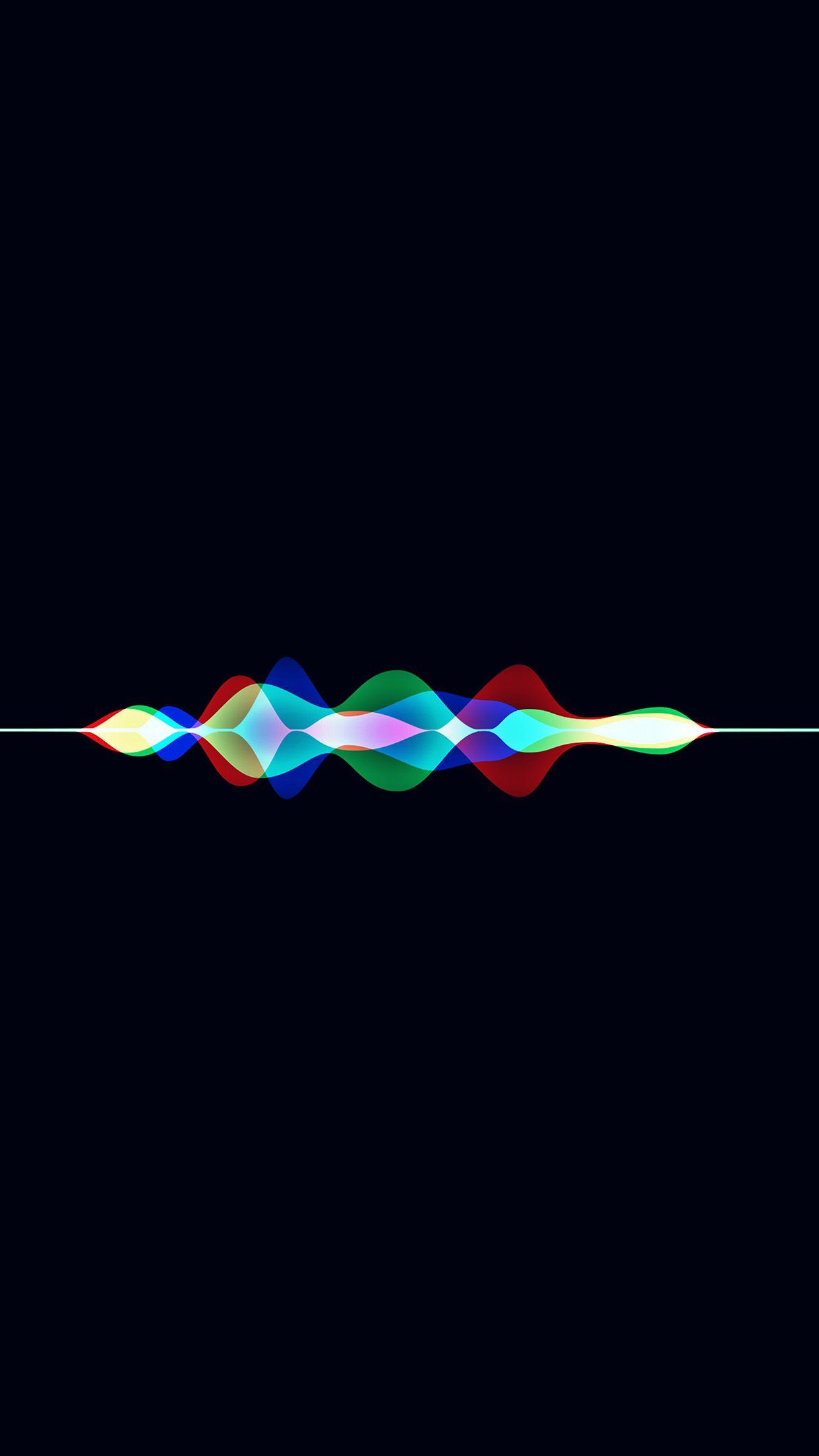 1242x2208 iPhone7 wallpaper. siri dark rainbow