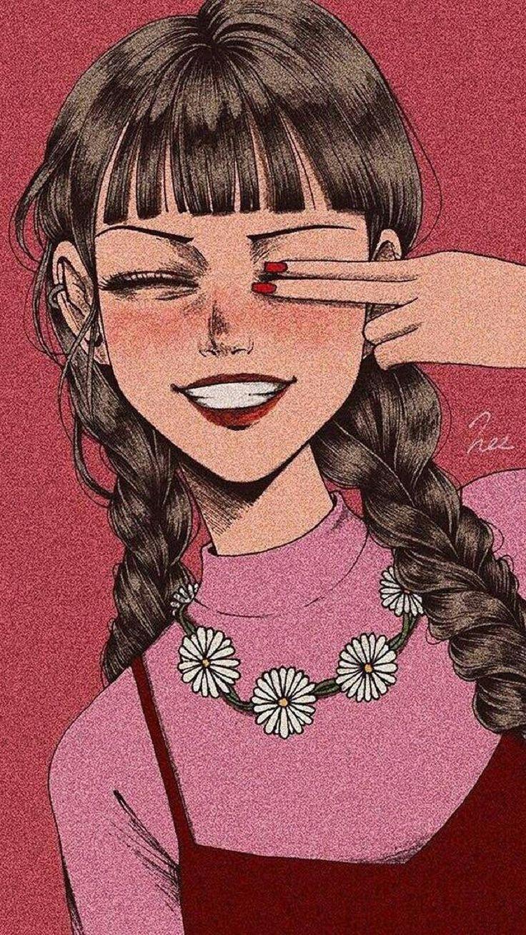 736x1309 Aesthetic Vintage Real Girl Wallpaper