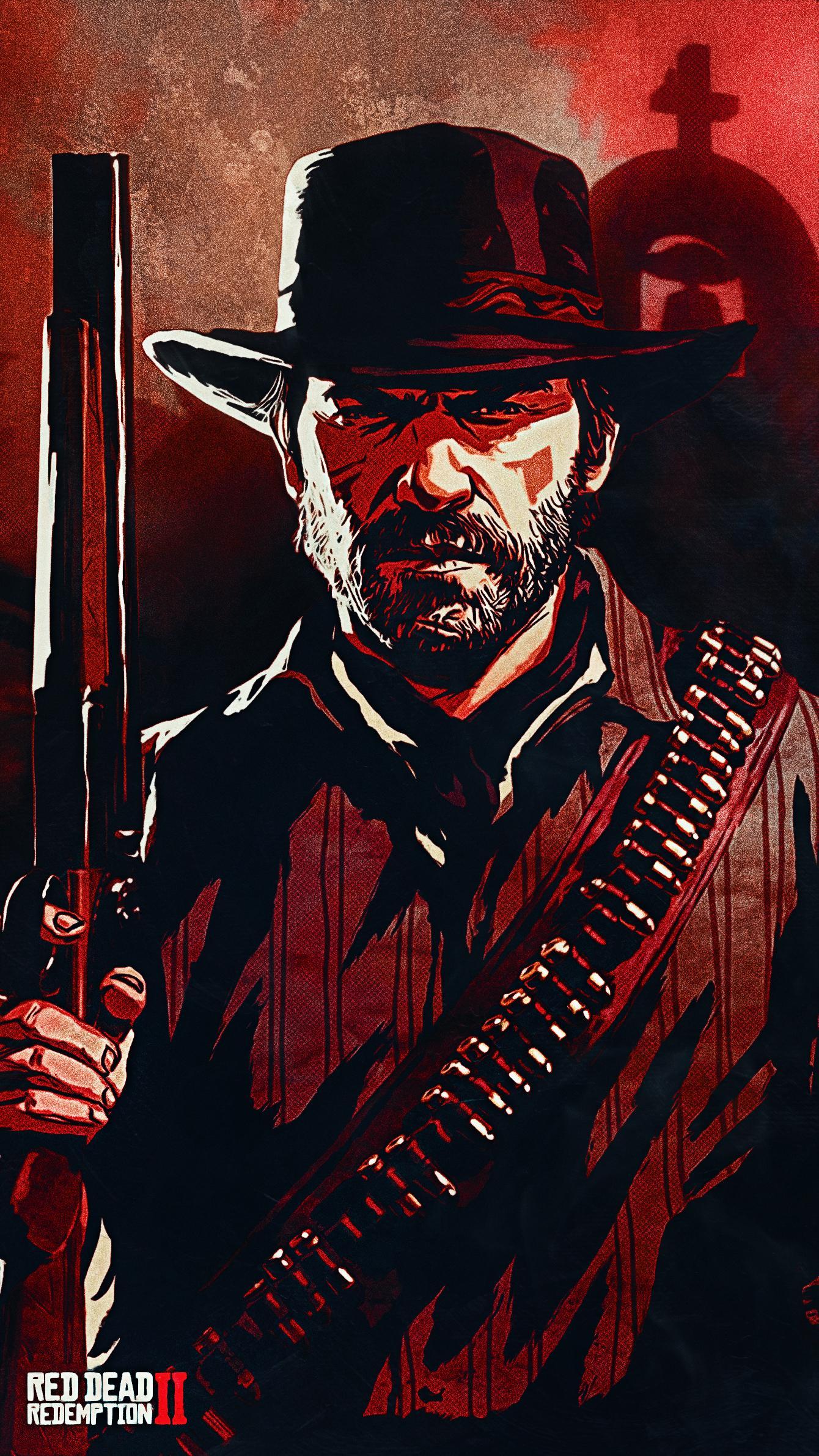 1340x2382 Arthur Morgan phone wallpaper I made