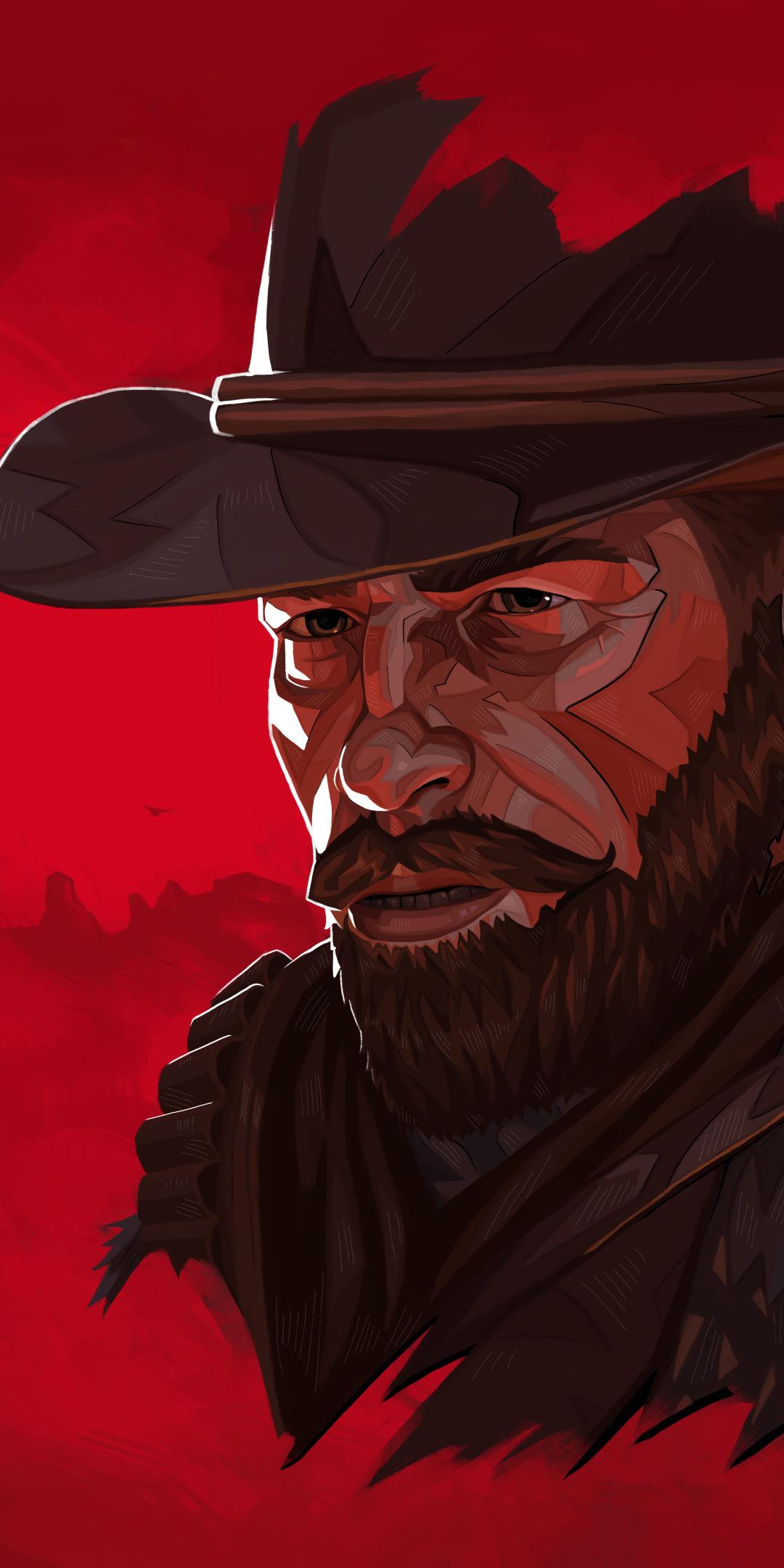 1080x2160 Phone Wallpaper Red Dead Redemption 2