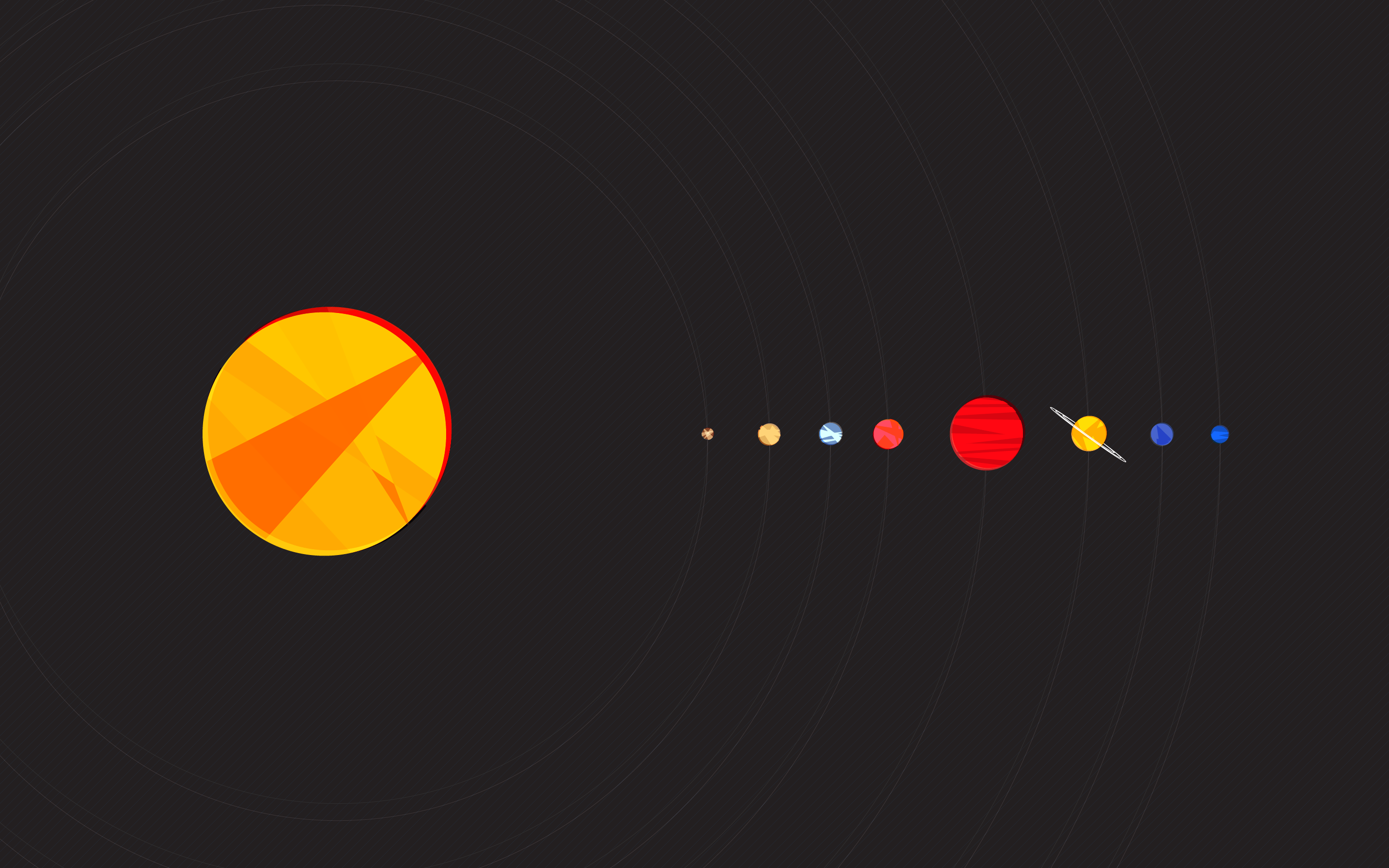 2880x1800 Simple Minimalist Minimal Solar System Wallpaper