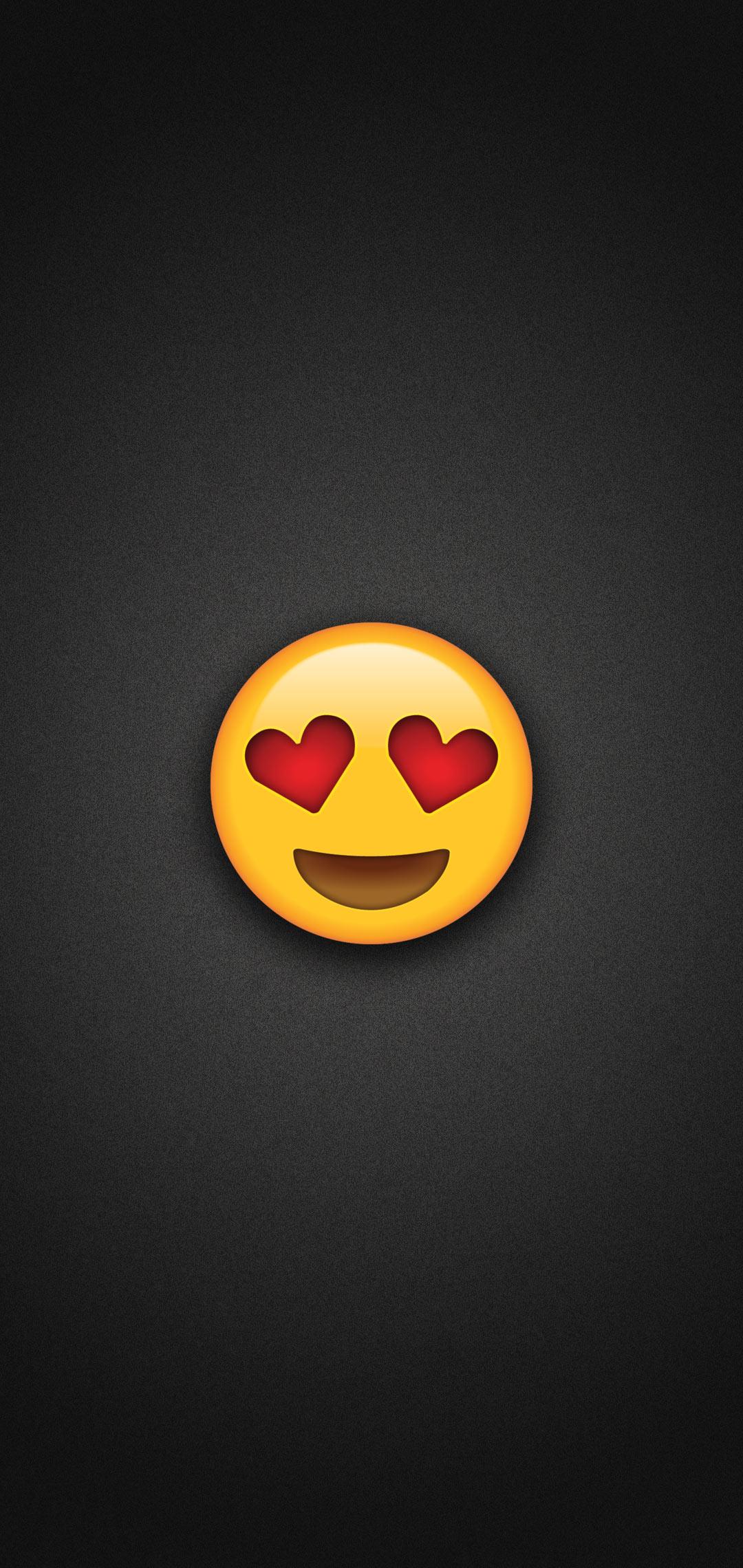 1080x2280 Heart Eyes Emoji Phone Wallpaper