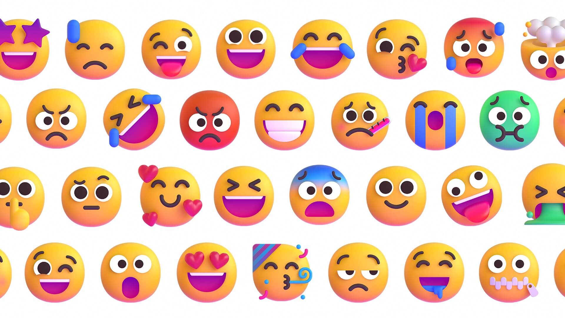 1920x1080 Emoji faces