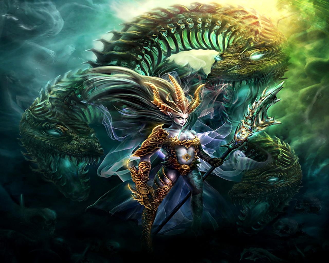 1280x1024 Dragon Undead Wallpaper:1280x1024