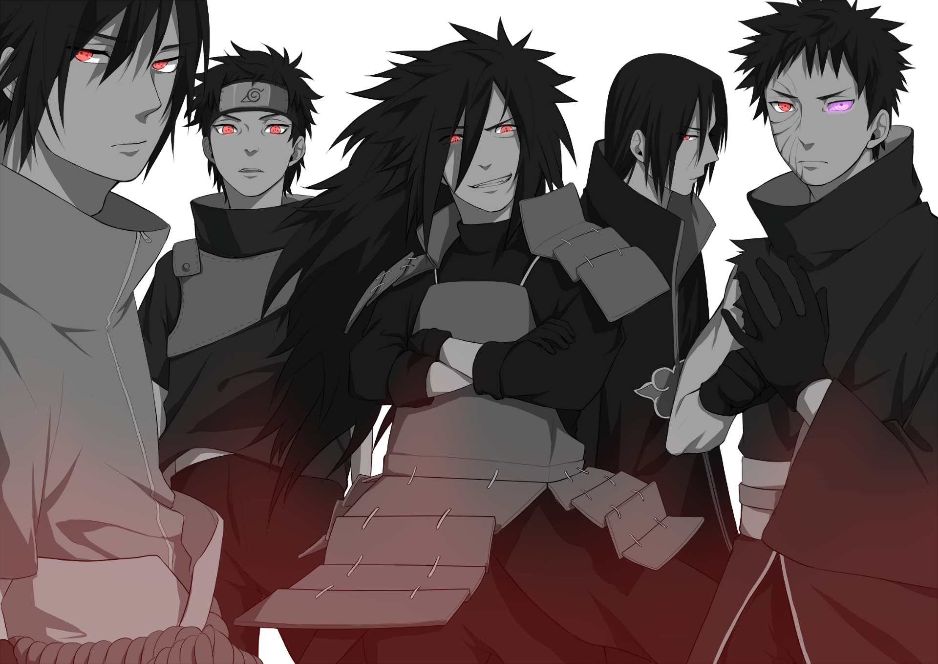 Shisui Uchiha, red eyes, black raven, manga, Shisui of the Body Flicker,  Naruto, HD wallpaper