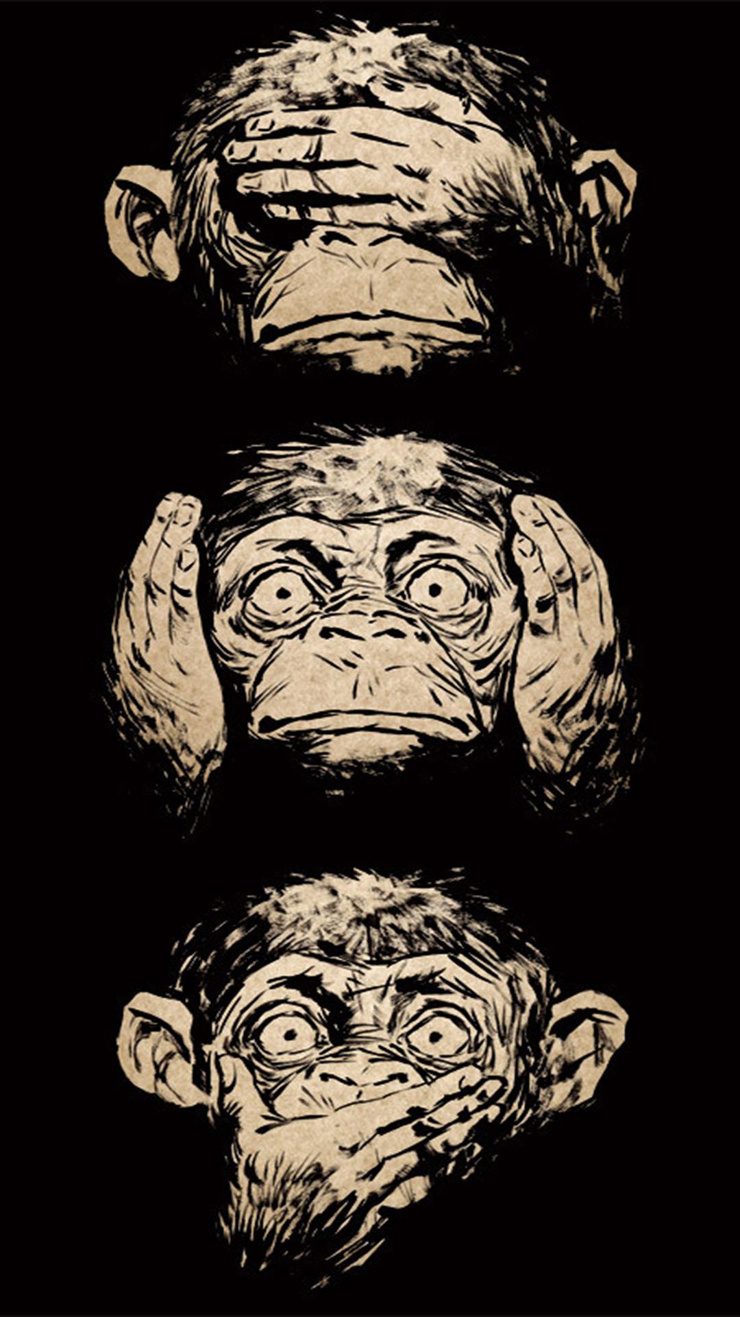 1080x1920 Three Wise Monkeys iPhone