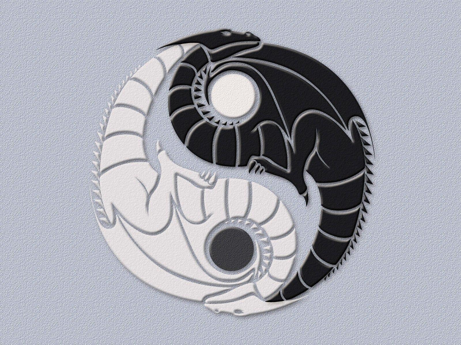 1600x1200 1600x1200px Yin Yang Dragon Wallpaper