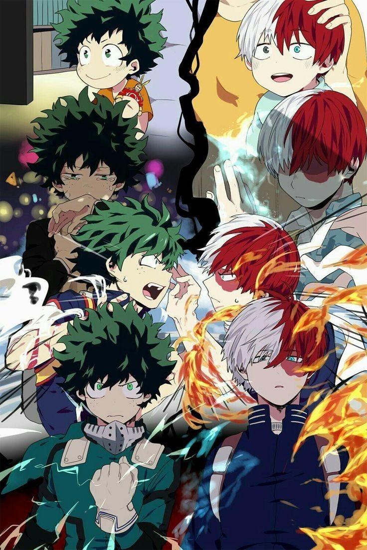 736x1104 Deku Vs Todoroki Wallpaper