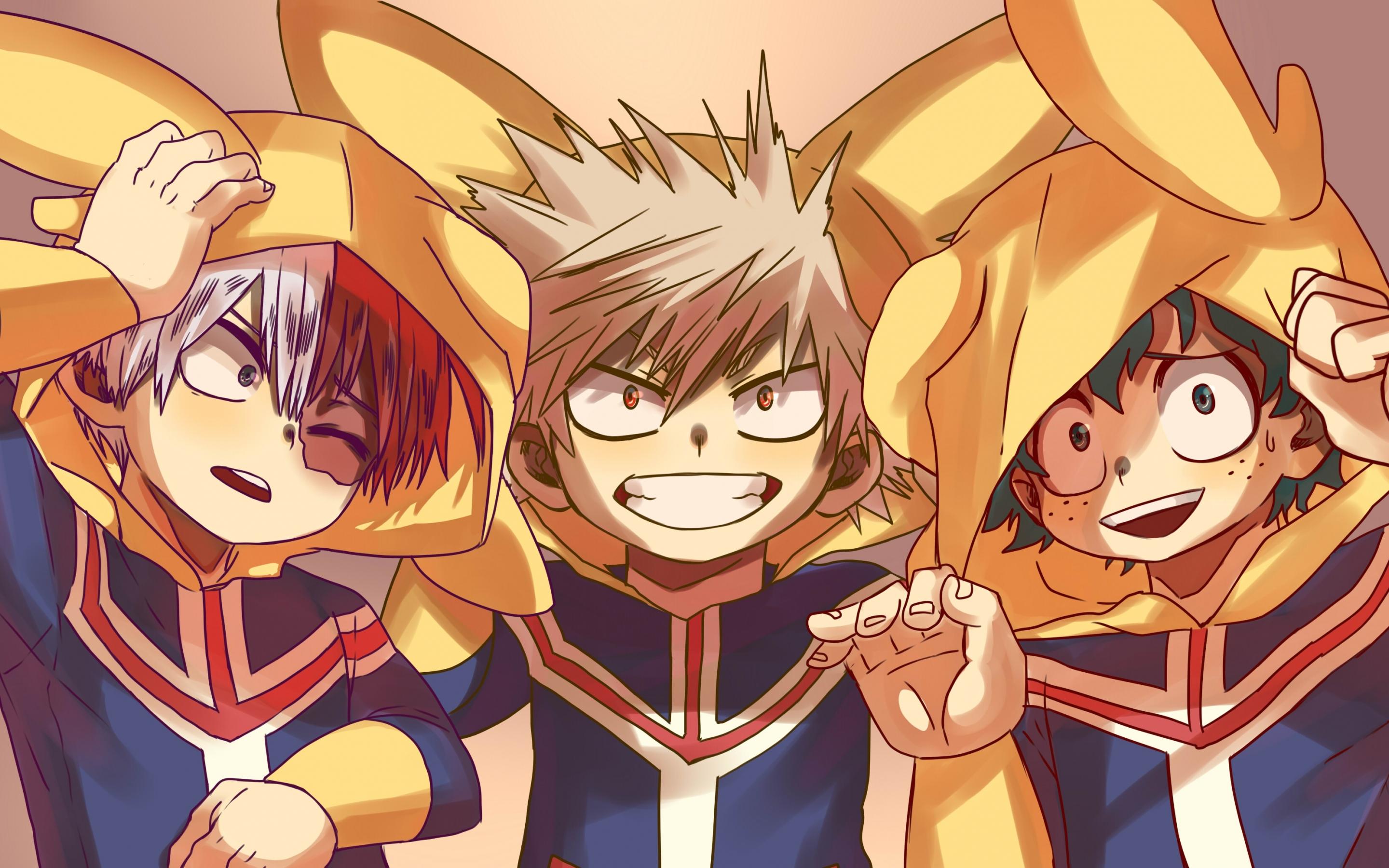 2880x1800 Wallpaper Todoroki Shouto, Midoriya Izuku, Bakugou Katsuki, Boku No Hero Academia, Friendship:3444x2066