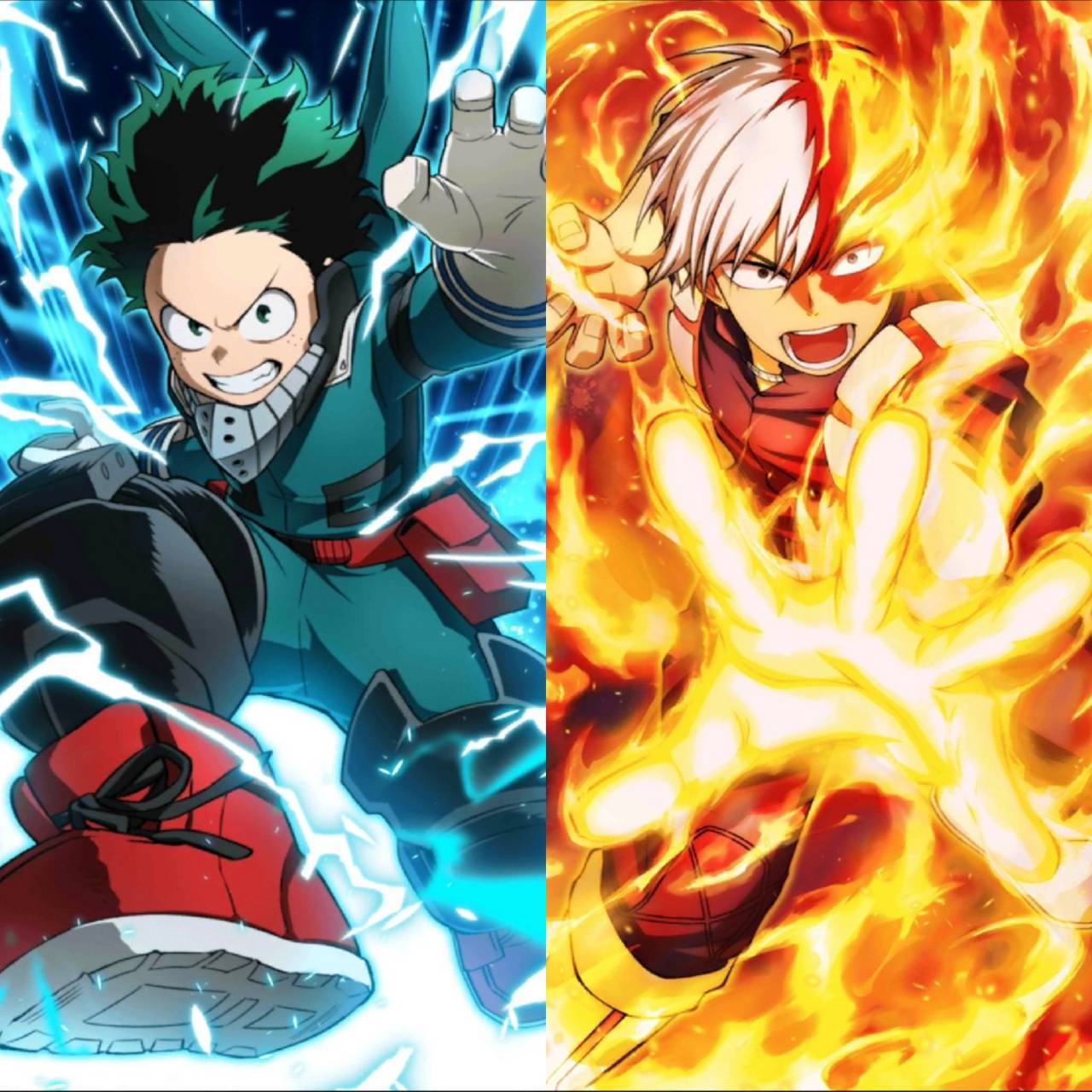 1280x1280 Deku X Todoroki Wallpaper