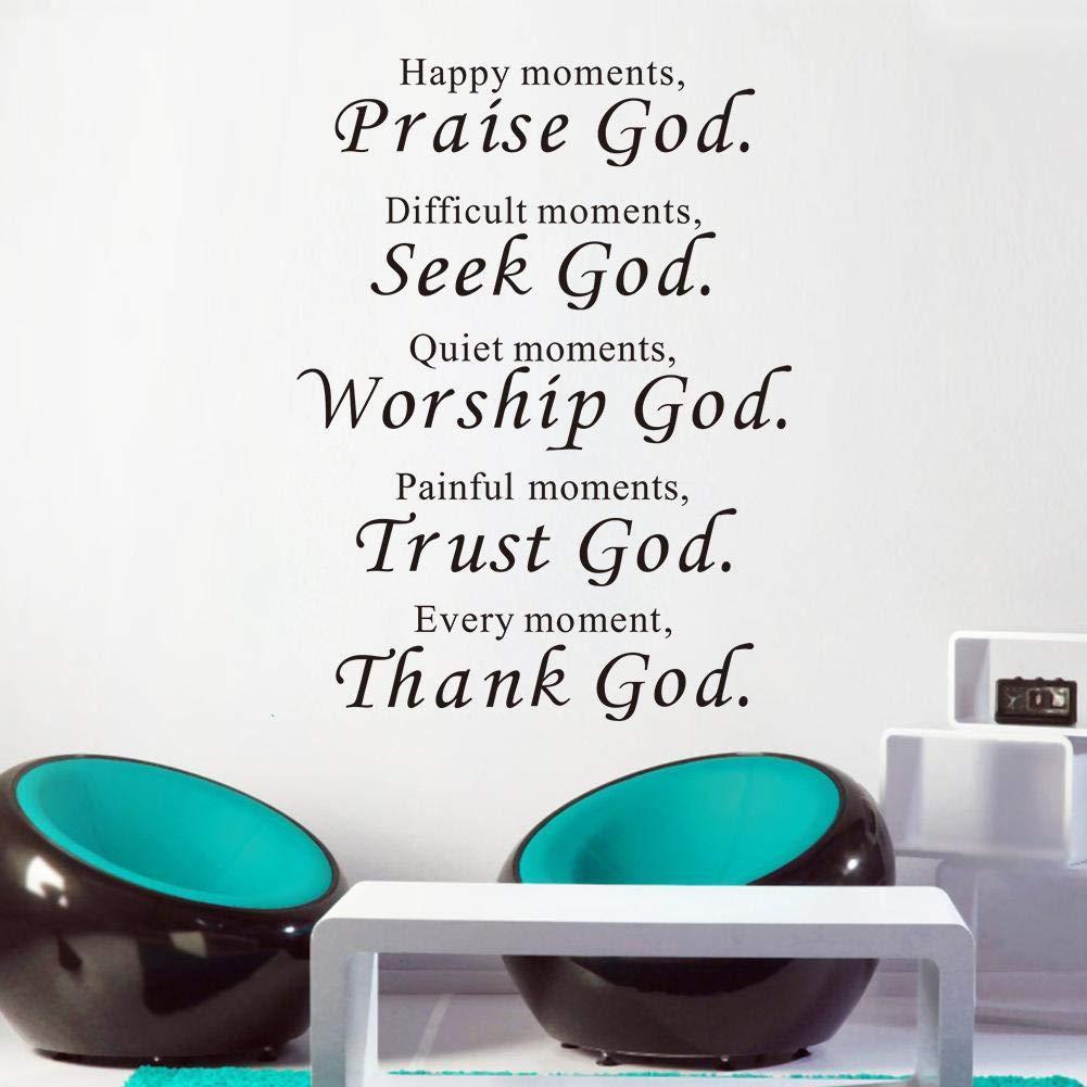 1001x1001 English Quotes Praise God Wall Stickers For Living Room Bedroom Home Decor Educational Motto DIY Wall Decals Removable Wallpaper: Buy Online at Best Price in Egypt is now Amazon.eg