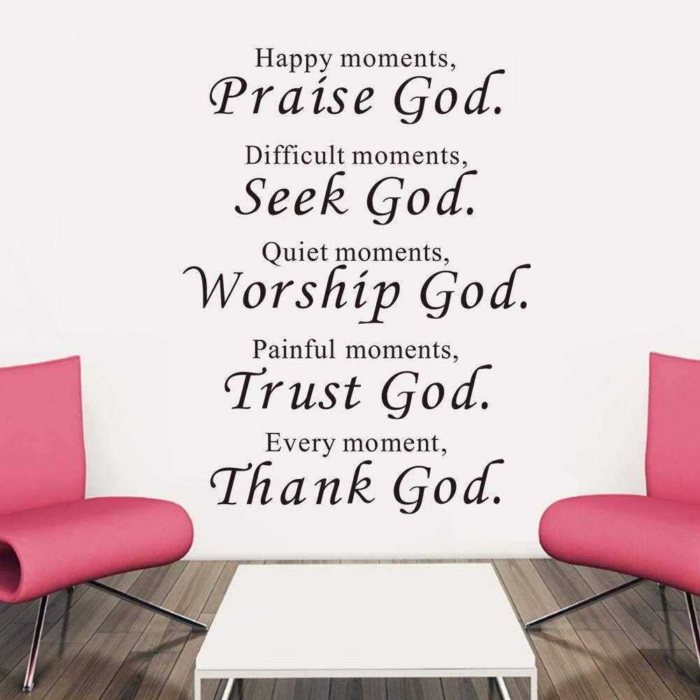 1001x1001 English Quotes Praise God Wall Stickers For Living Room Bedroom Home Decor Educational Motto DIY Wall Decals Removable Wallpaper: Buy Online at Best Price in Egypt is now Amazon.eg