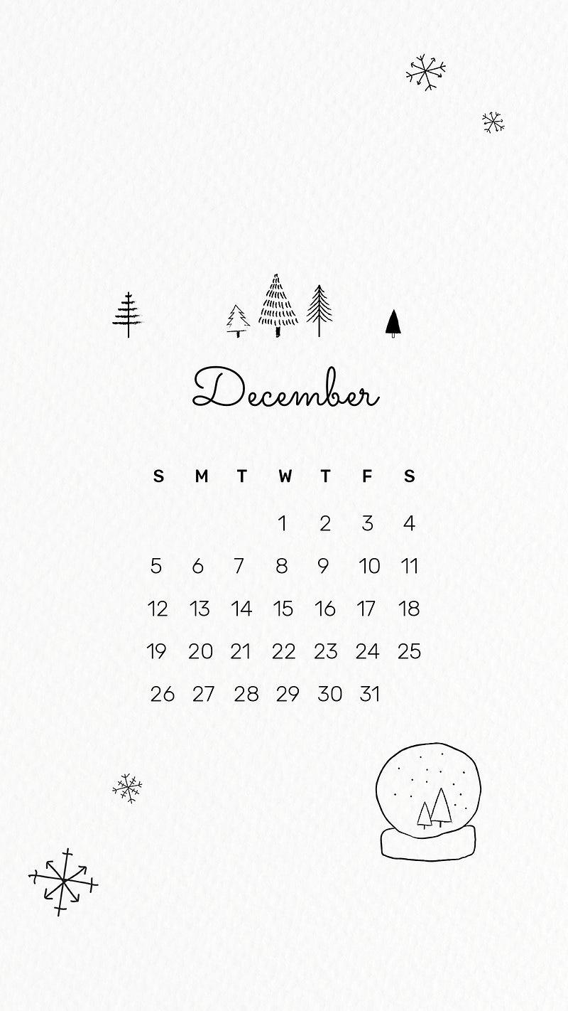 800x1422 December 2021 Calendar Image Wallpaper