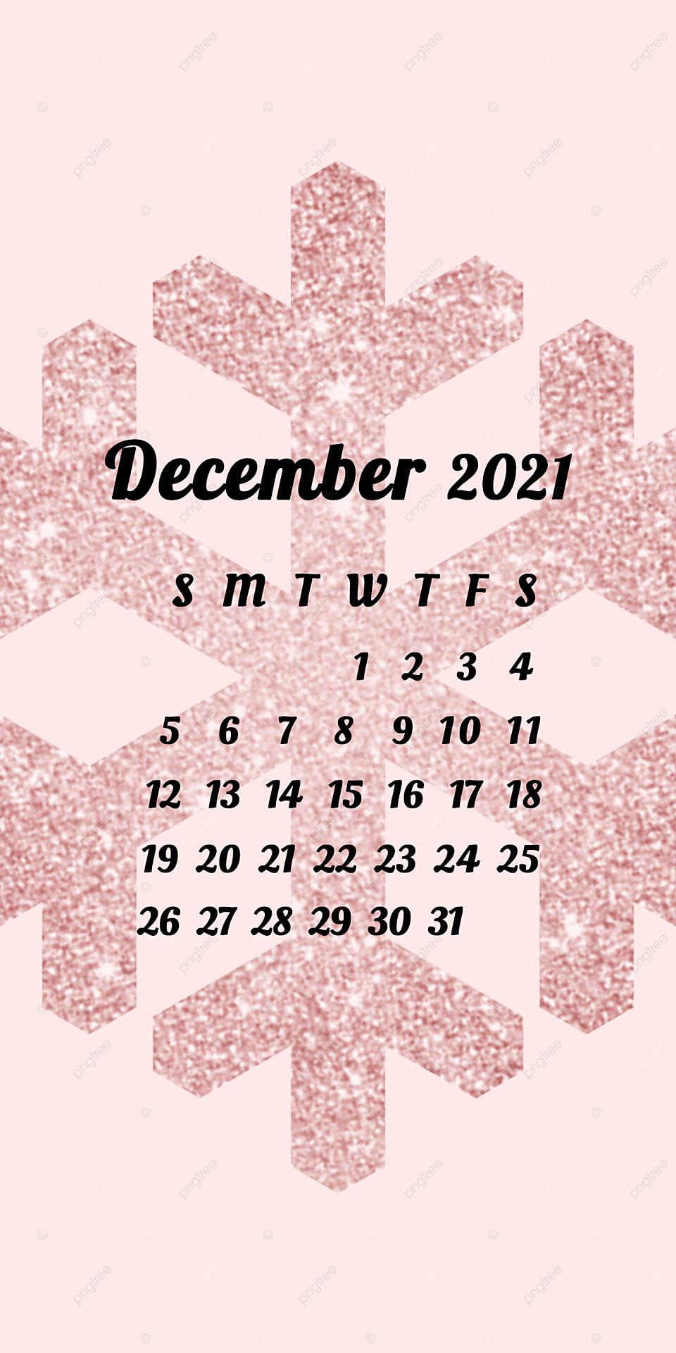 960x1920 December Calendar Mobile Wallpaper Pink Snowflakes Background, December, Calendar, Wallpaper Background Image for Free Download