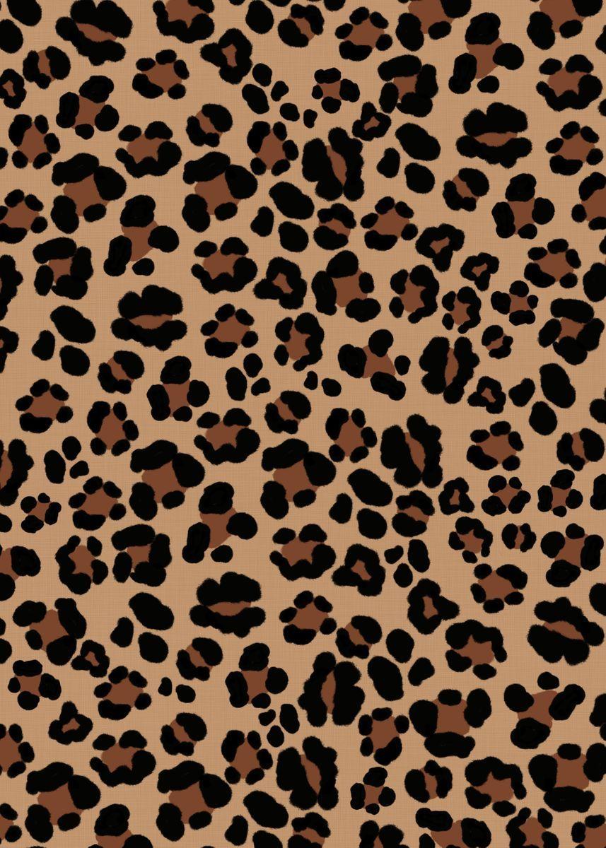 857x1200 Leopard Print Glam 1' Poster by Anita's & Bella's Art. Displate. Cheetah print wallpaper, Leopard print wallpaper, Animal print wallpaper