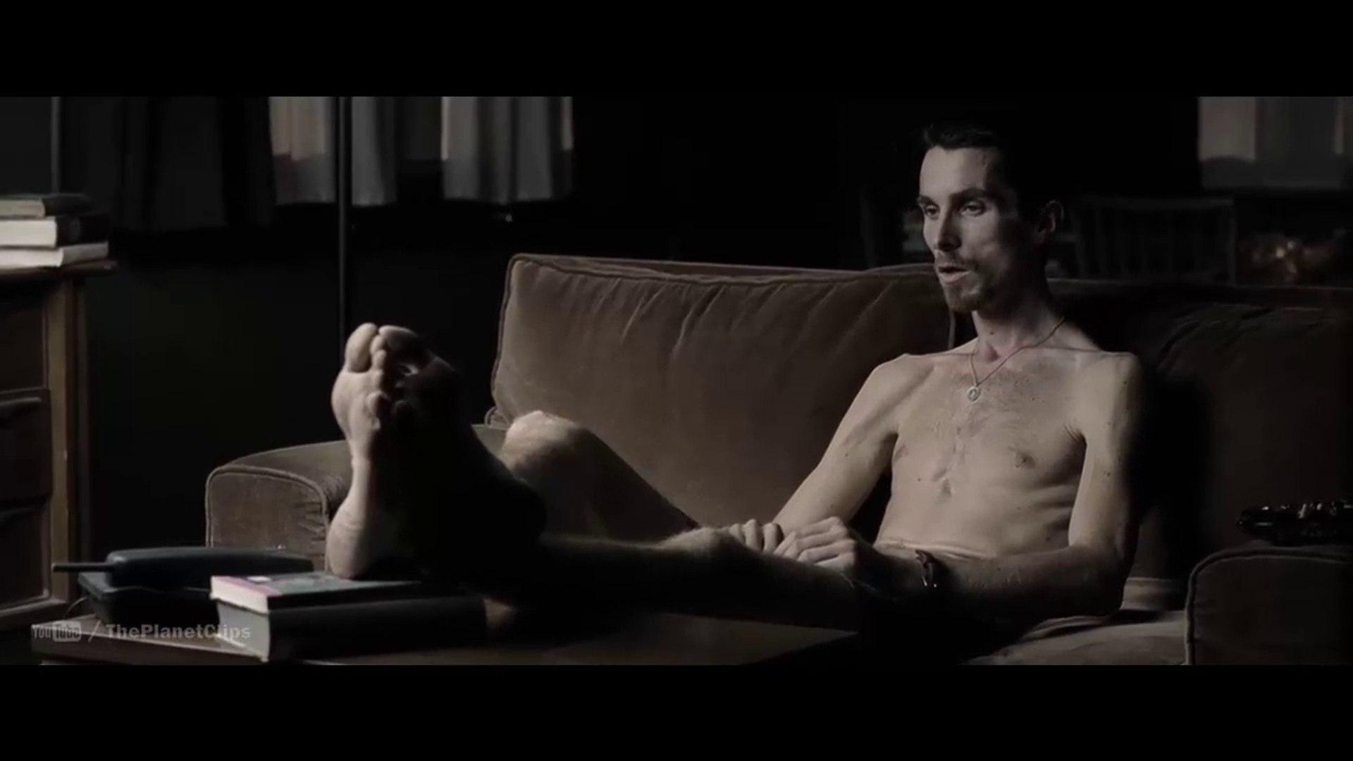 1920x1080 Christian Bale looking Like skeleton, lost 62 pounds (28 kg) for his role. The Machinist (2004) Movie