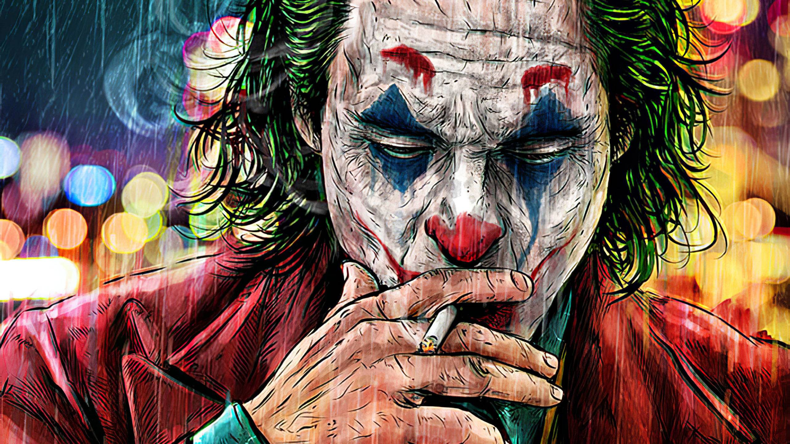 2560x1440 Joker Smoking Wallpaper Cigarette Smoking Background