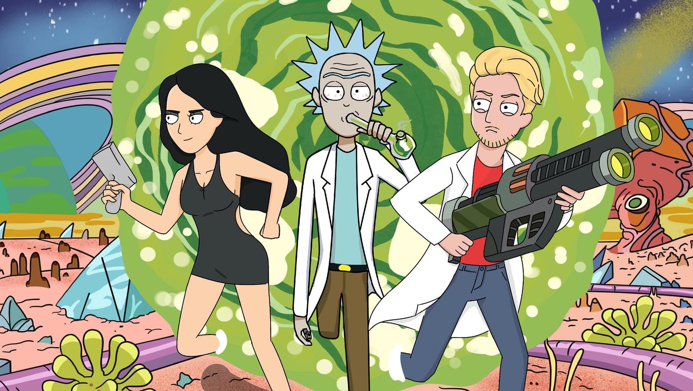 1360x768 Netflix Rick And Morty Style Out Portal Laptop HD HD 4k Wallpaper, Image, Background, Photo and Picture