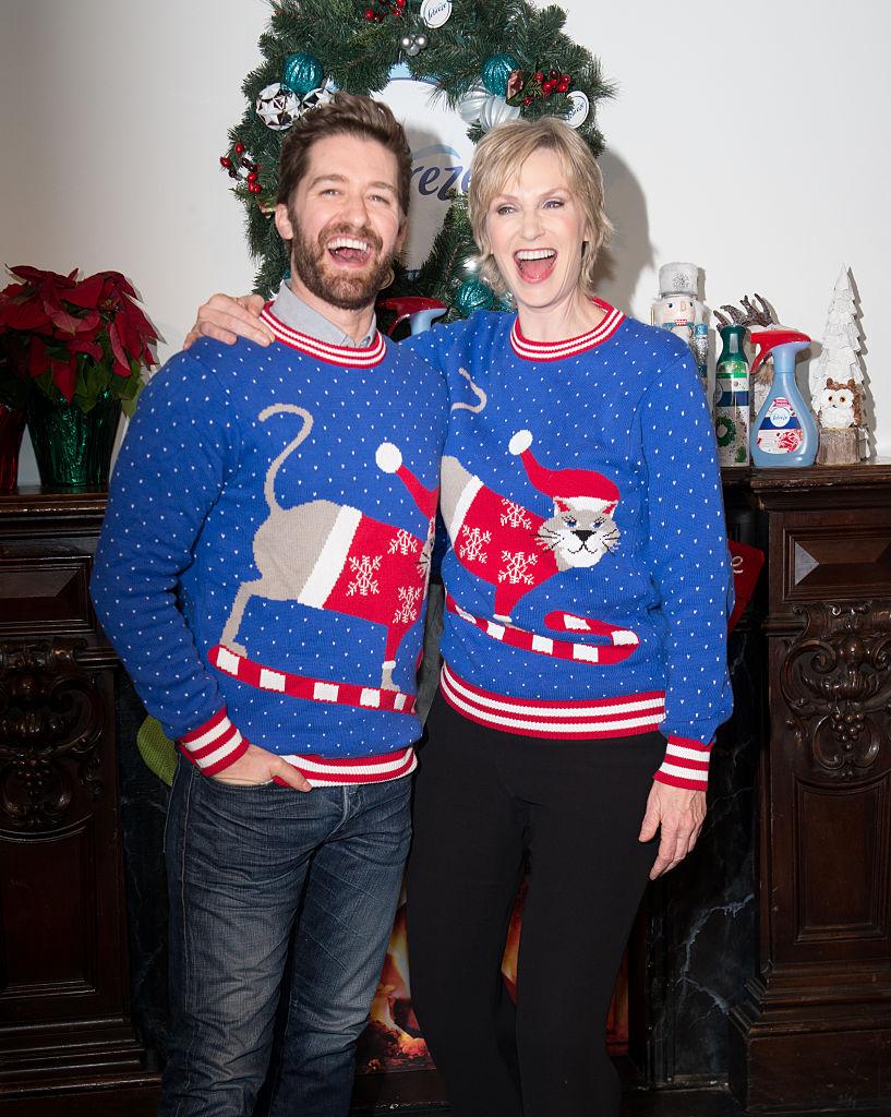 817x1024 Ugly Christmas Sweater Day: 15 pics of celebrities wearing ugly sweaters