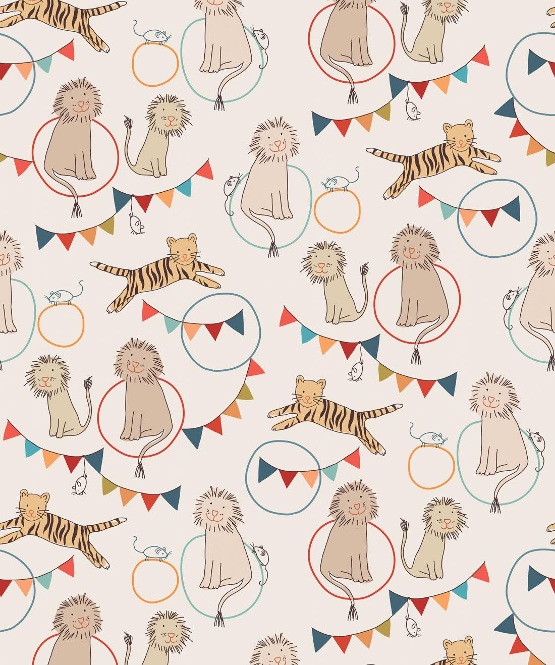 1100x1318 Lions & Tigers Wallpaper • Exclusive Kids Design