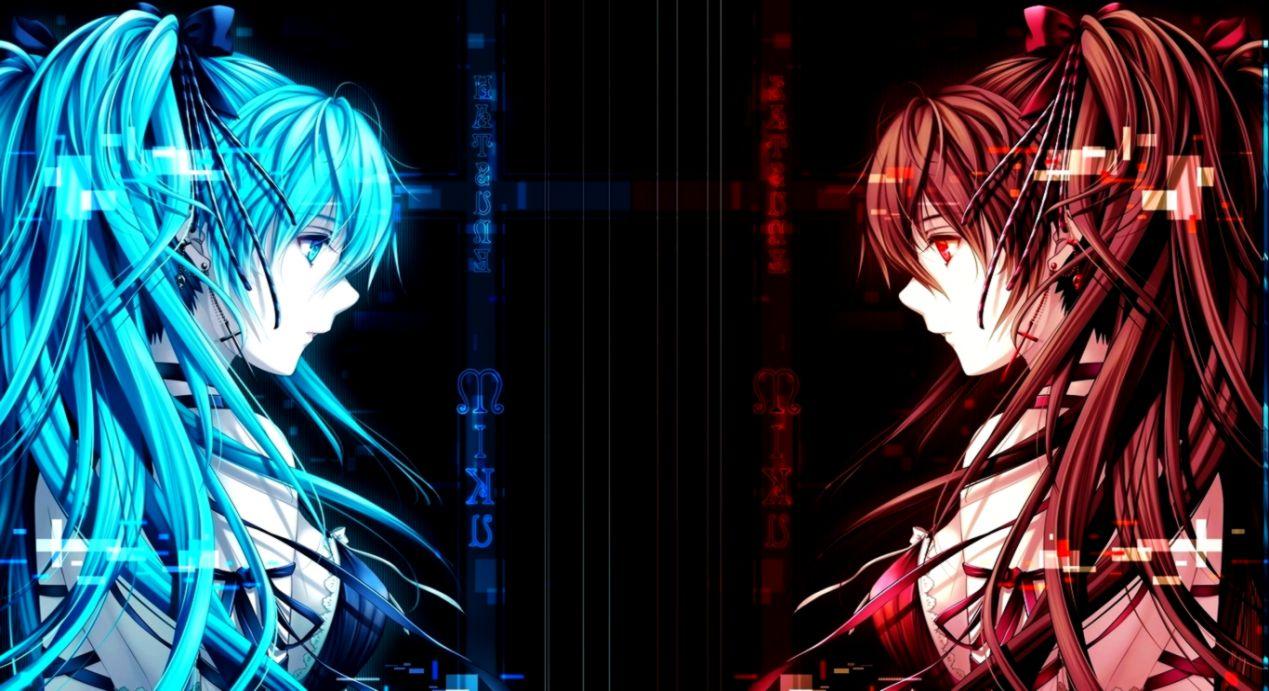 1269x691 Hatsune Miku Zatsune Vocaloid Wallpaper HD Desktop Miku And Zatsune Miku