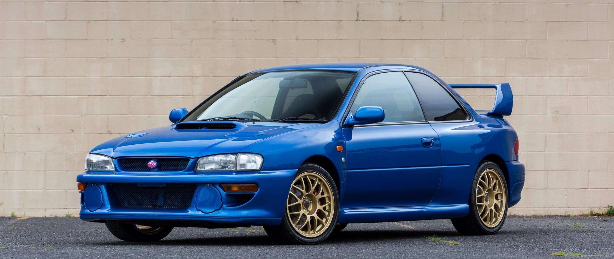 2560x1080 Download 2560x1080 wallpaper classic car, subaru impreza, blue, dual wide, widescreen, 2560x1080 HD image, background, 4195