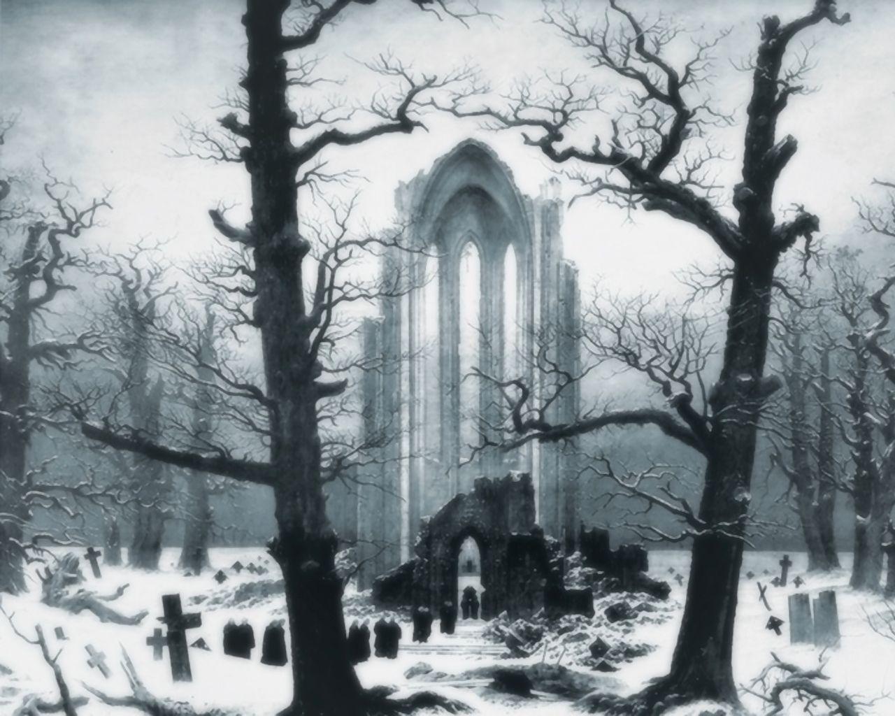 1280x1024 Wallpaper Gothic Fantasy : 107965. Caspar david friedrich, Caspar david friedrich paintings, Graveyard