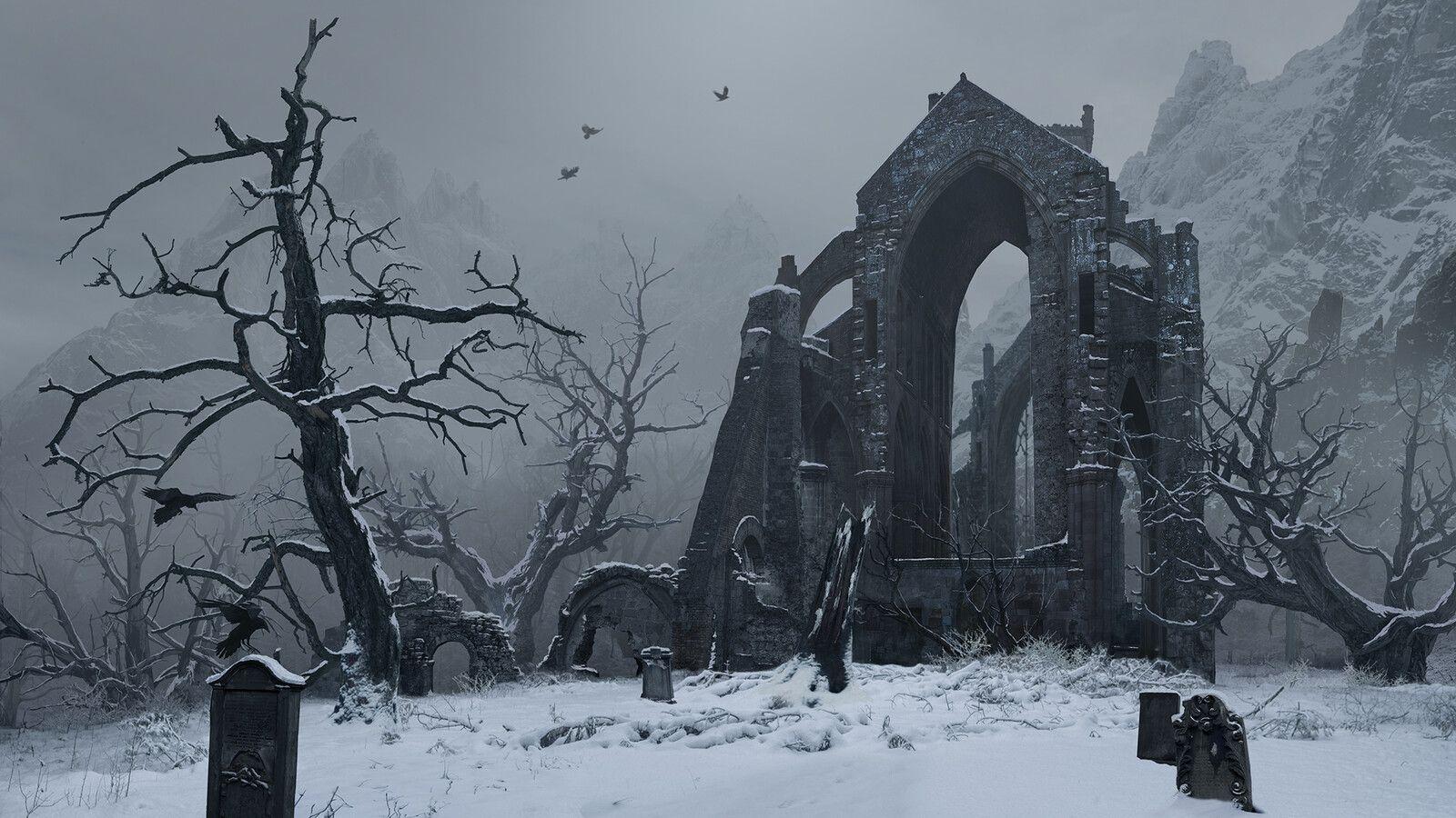 1600x900 Gothic Artwork E0PeQD. Fantasy Landscape, Environment Concept Art, Fantasy Art