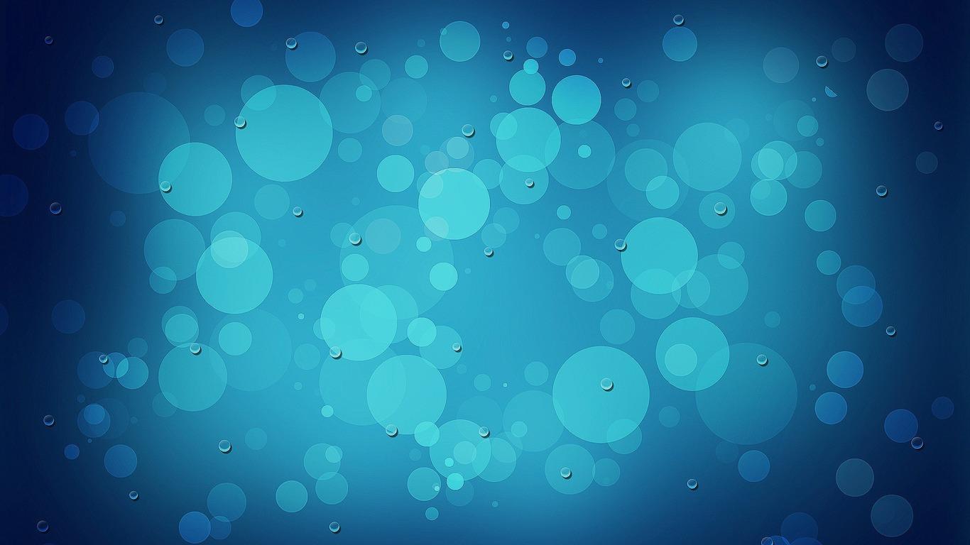 1366x768 Blue Background Circles Drop Circles Background