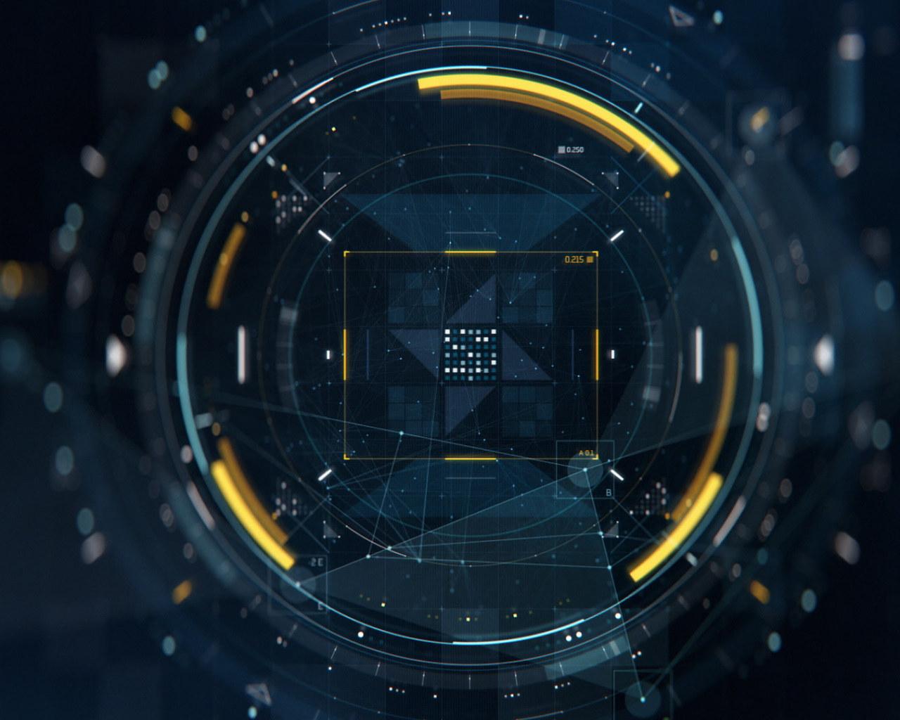 1280x1024 Wallpaper abstract, digital art, technology, yellow, blue, black • Wallpaper For You HD Wallpaper For Desktop & Mobile