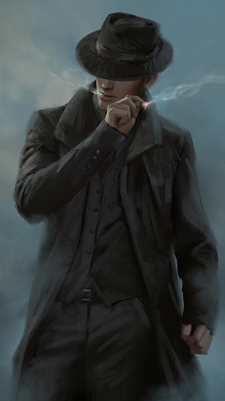 750x1334 Hat Guy Smoking iPhone iPhone 6S, iPhone 7 HD 4k Wallpaper, Image, Background, Photo and Picture