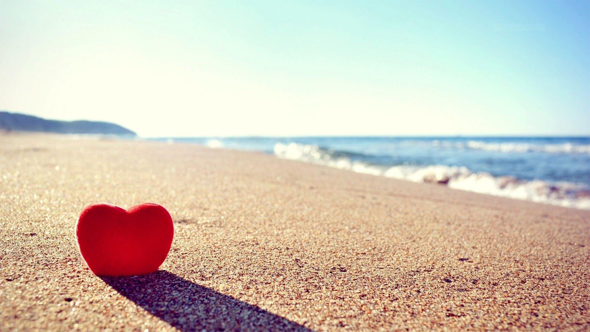 1920x1080 Heart Love Beach Wallpaper, HD Heart Love Beach Background on WallpaperBat