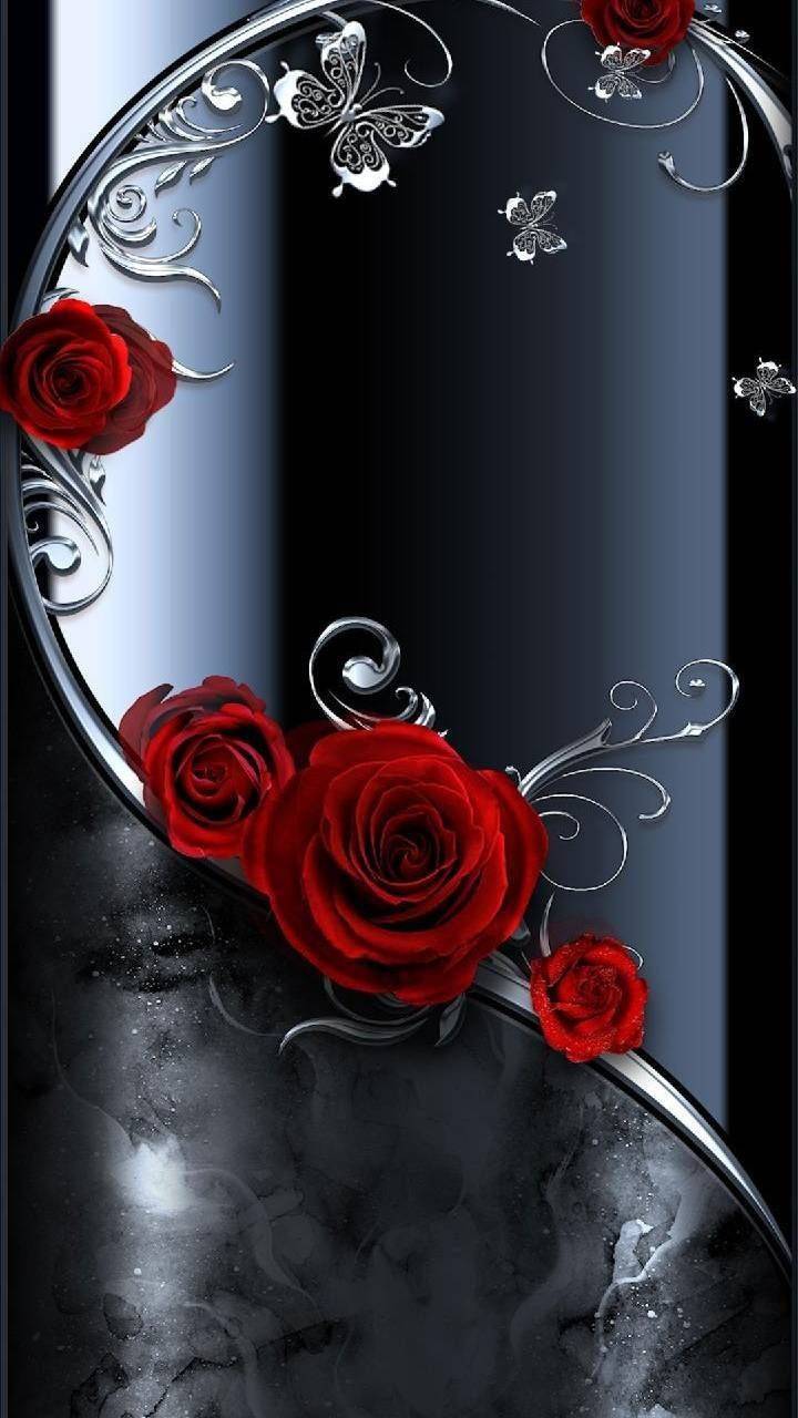 720x1280 Butterfly And Rose Wallpaper