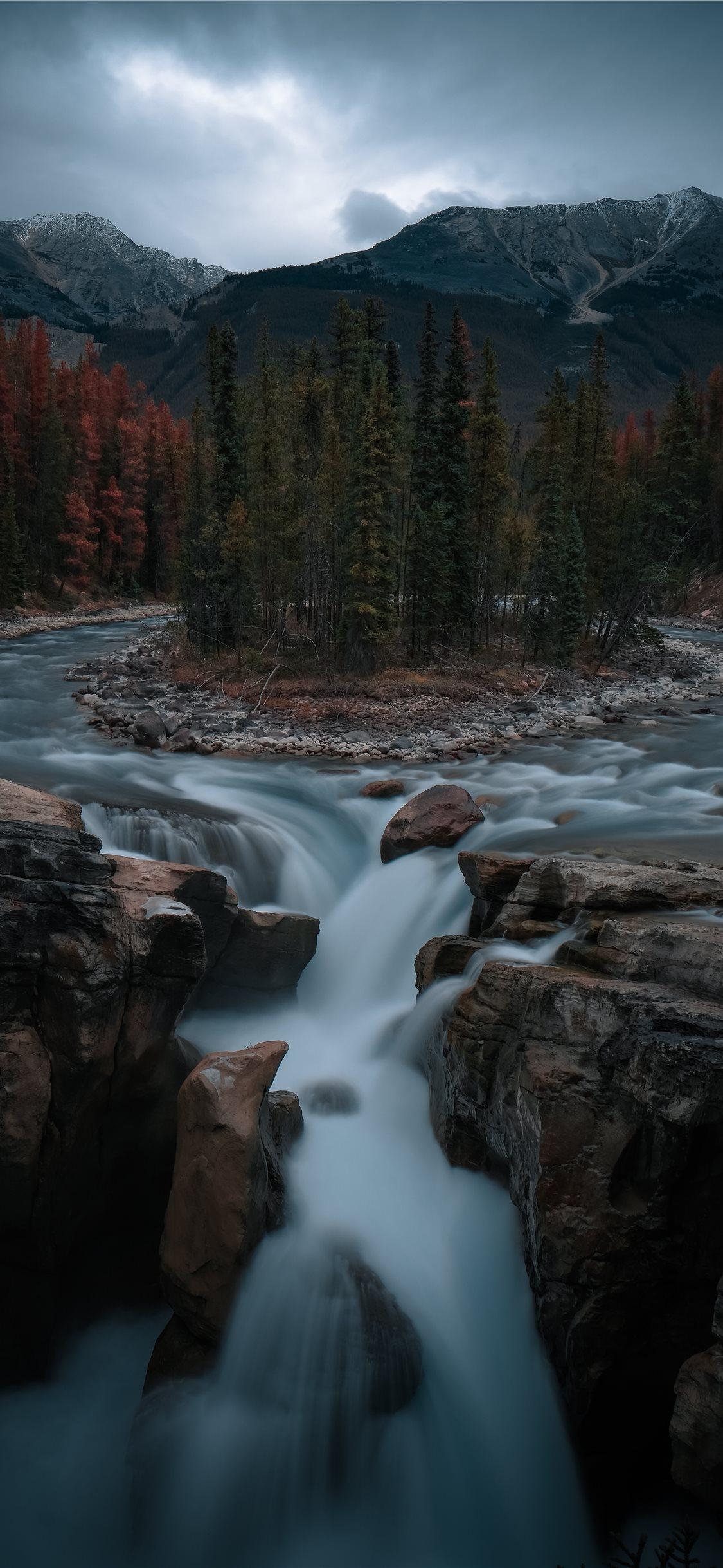 1125x2436 flowing water iPhone X Wallpaper Free Download
