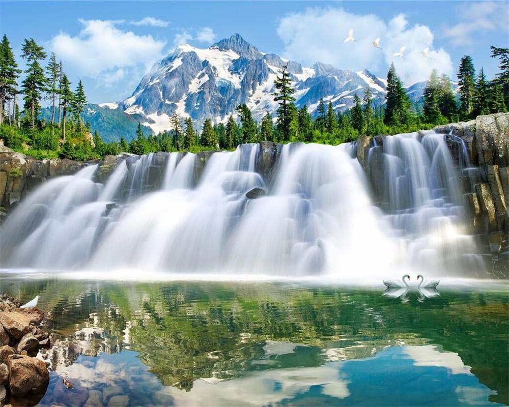 1000x800 Beibehang Custom large wallpaper HD snow under the spring waterfall flowing water sofa background wall wallpaper for walls 3 d. wallpaper for walls. wallpaper hdlarge wallpaper