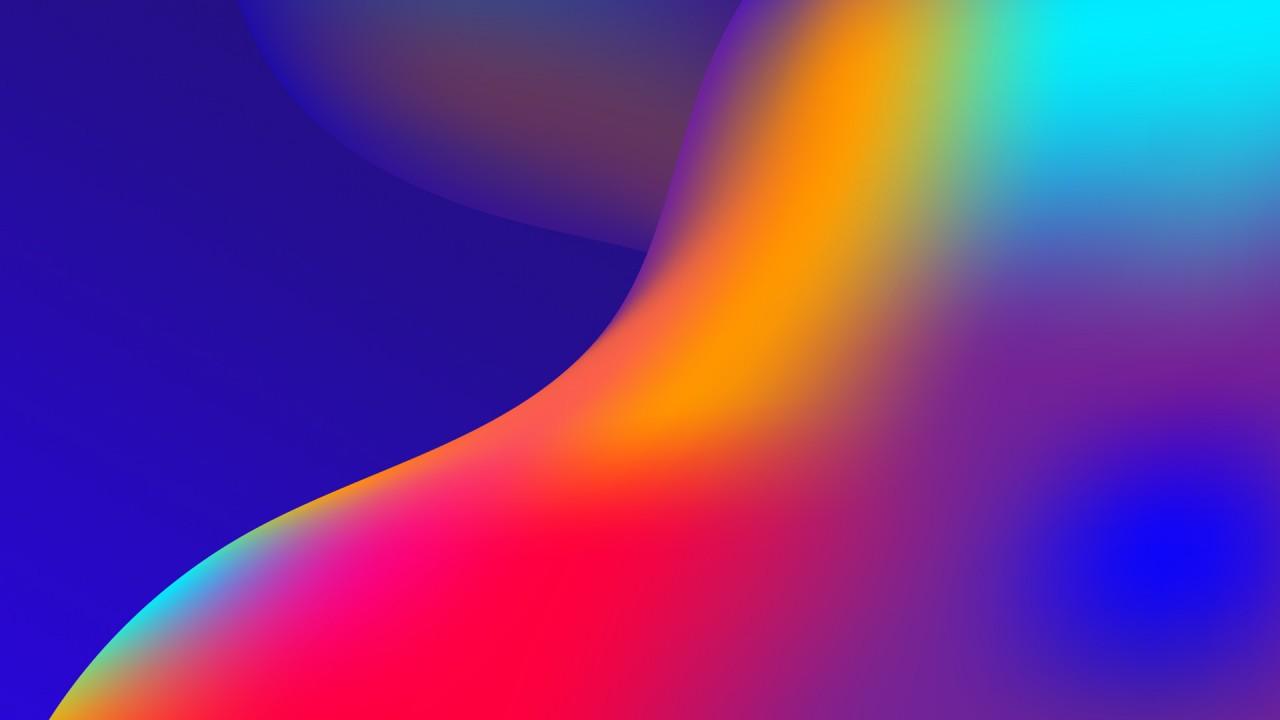 1280x720 Neon Gradient Wallpaper 3D Models. Free