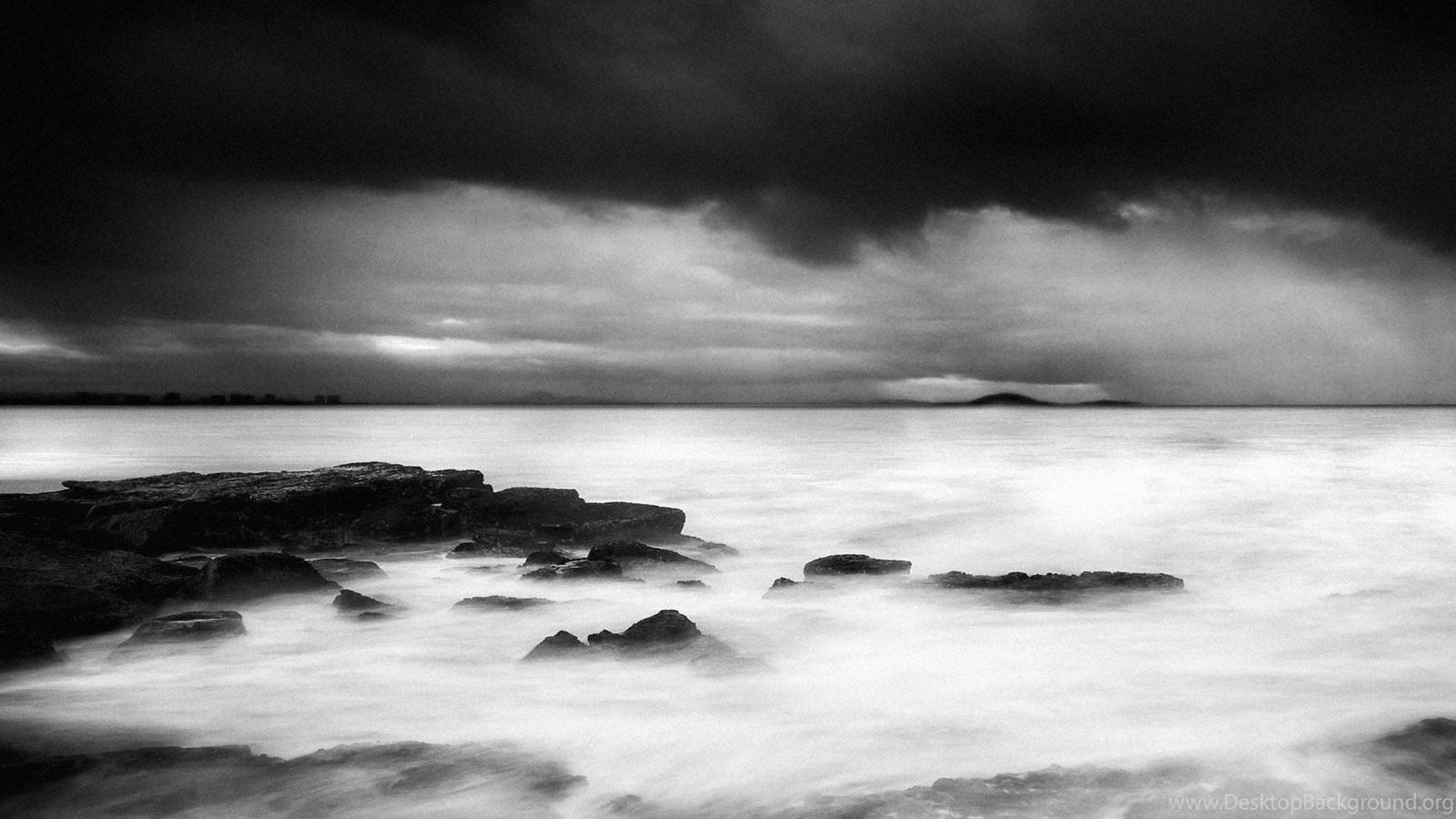 1600x900 Dark Ocean Storm Background Picture Wallpaper Desktop Background