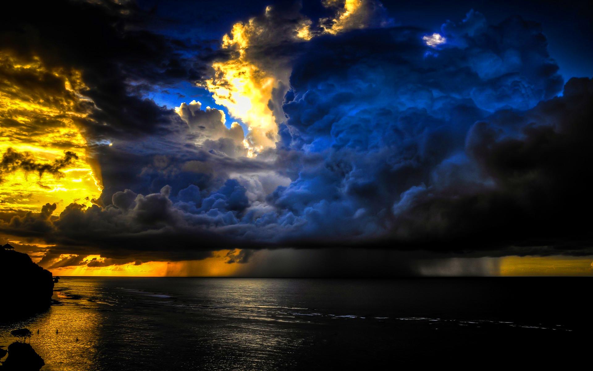 1920x1200 Clouds Wallpaper Ocean Storm Storm Clouds Ocean HD Wallpaper