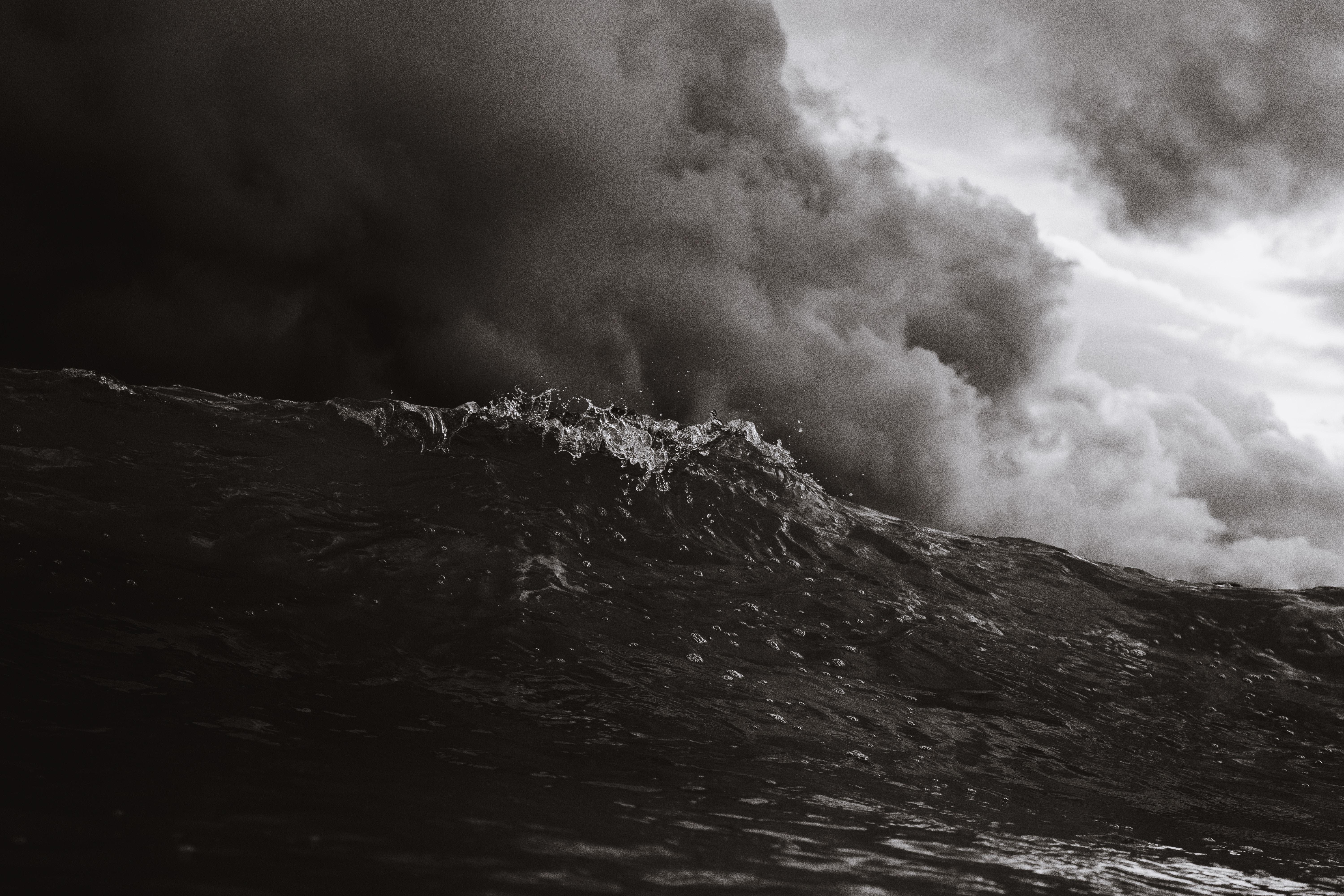 6000x4000 6000x4000 fog, sea, ocean, wave, dark, Public domain image, storm, hill, black and white, liquid, wallpaper, cloud, coast, moody, bondi, rock, mist, mountain, cliff, water