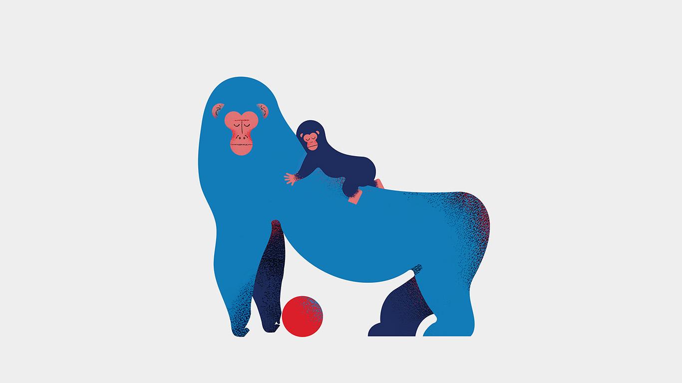 1366x768 Antonio Gorilla Art Illustration Wallpaper