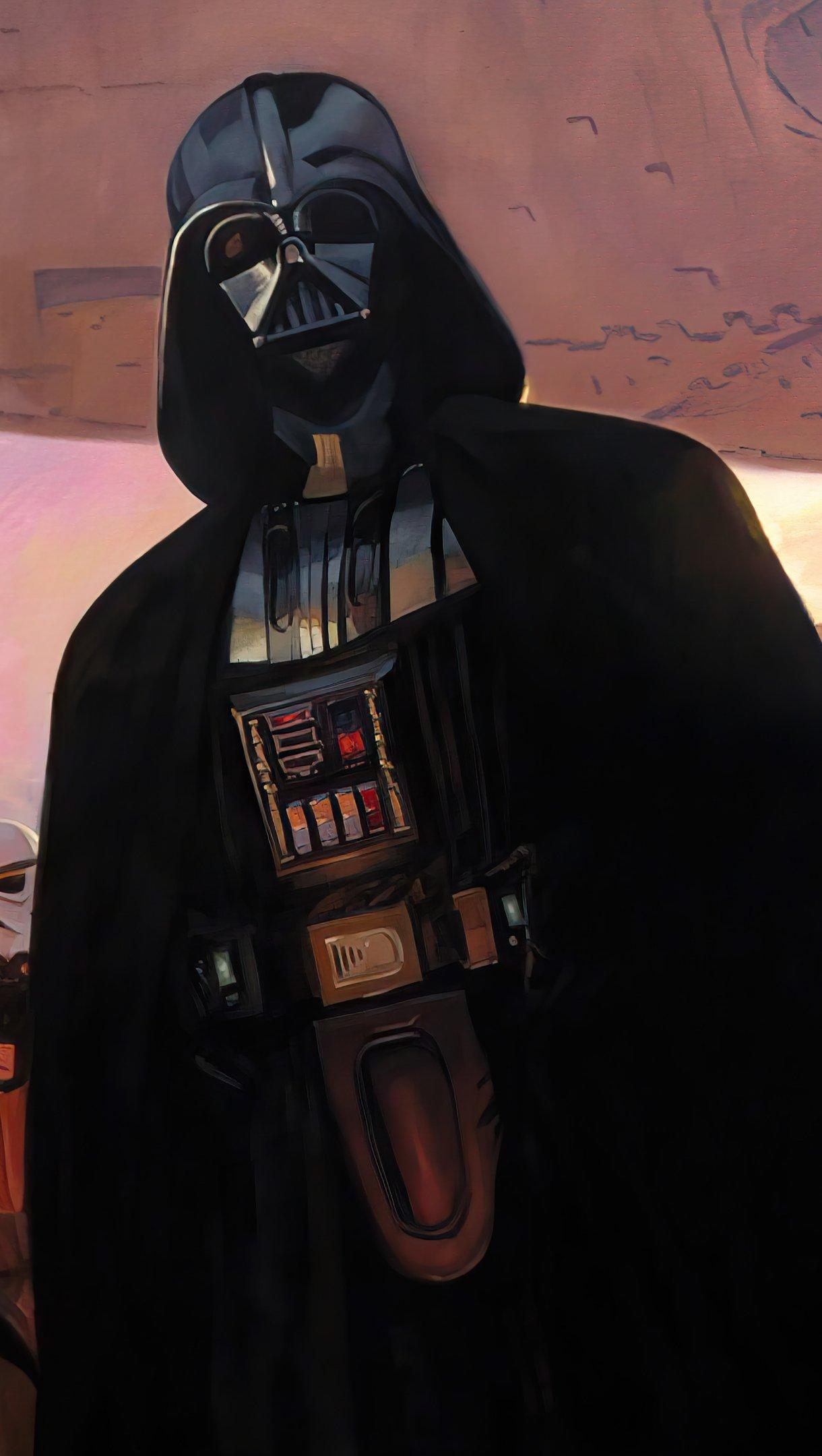 1220x2160 Darth Vader with Stormtroopers Wallpaper 4k Ultra HD