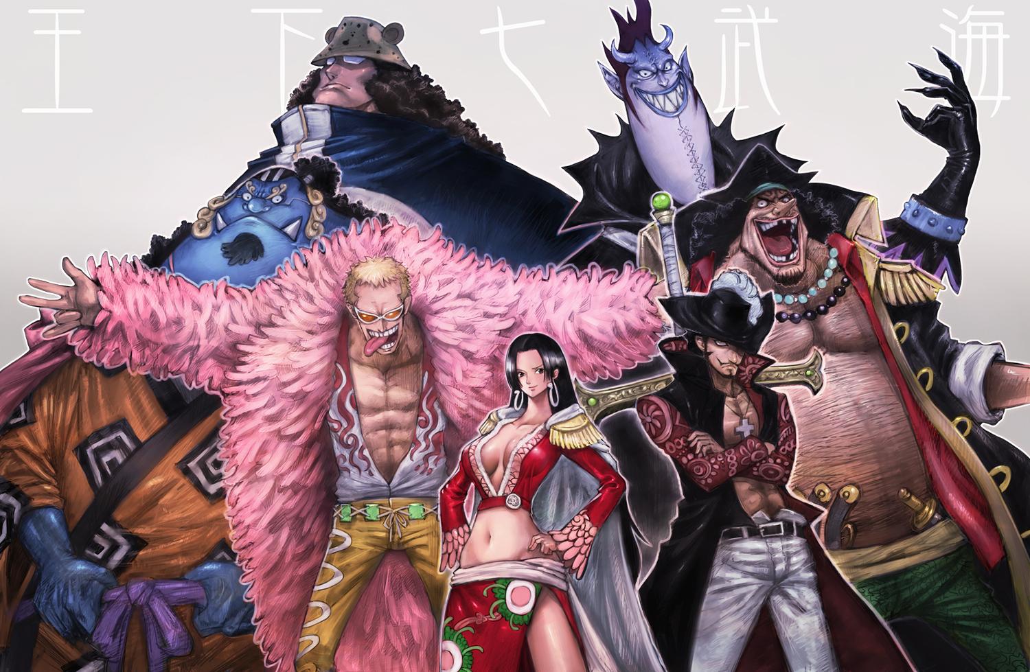 1500x979 black hair blonde hair boa hancock boyaking cape donquixote doflamingo dracule mihawk gecko moria hat horns jimbei marshall d teach one piece sunglasses. konachan.com.com Anime Wallpaper